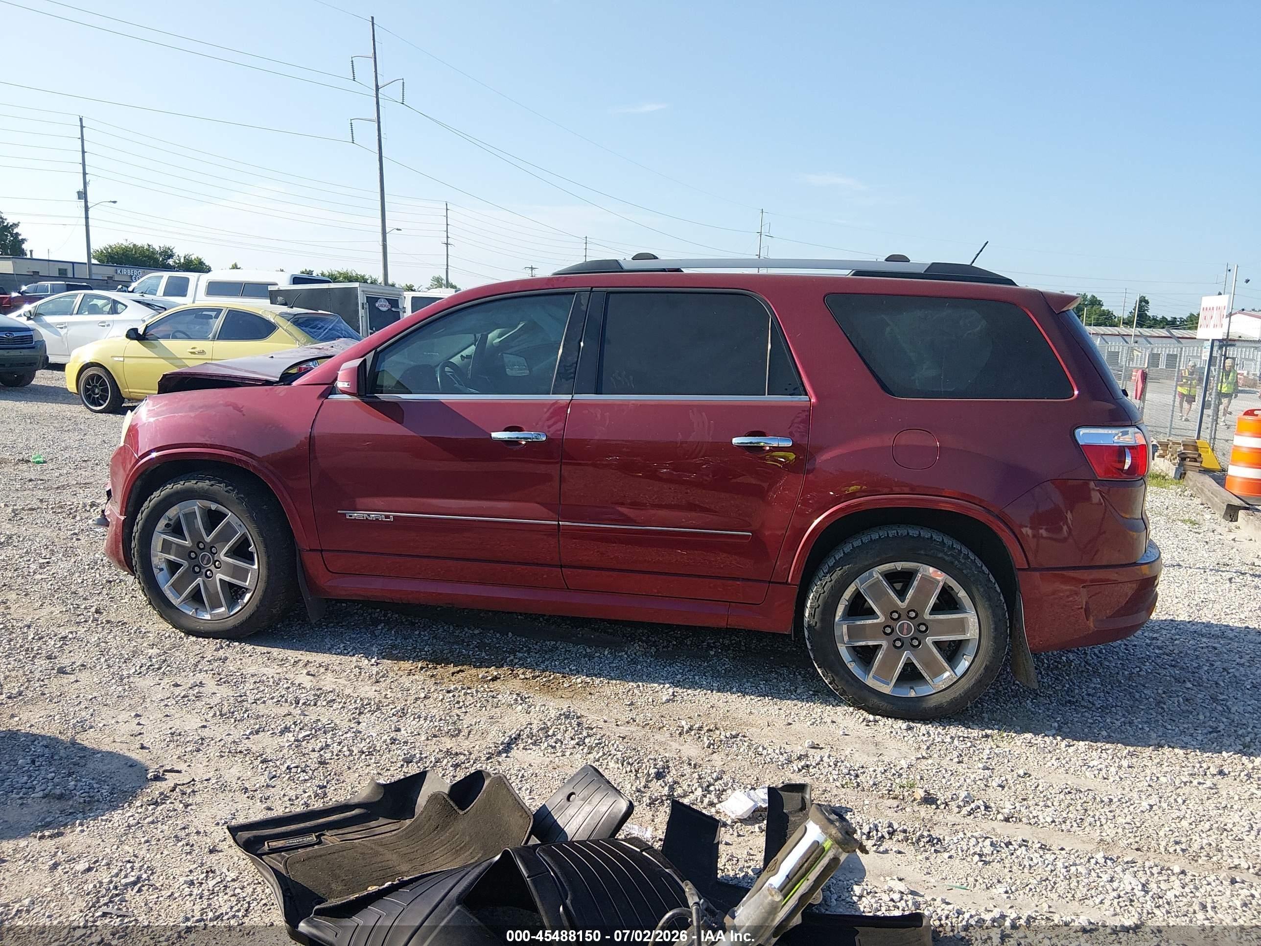 2011 Gmc Acadia Denali Красный vin: 1GKKVTEDXBJ243291