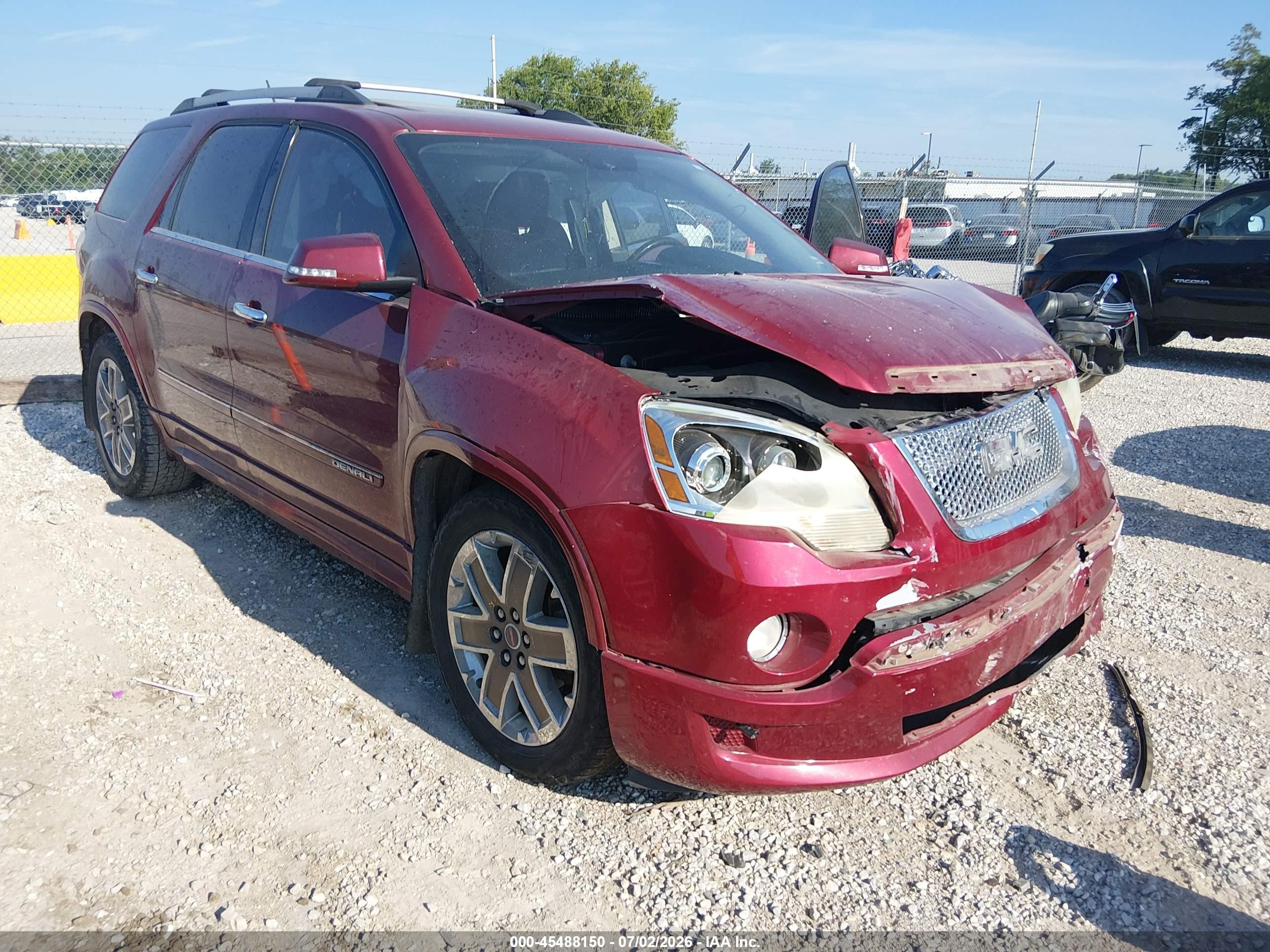 2011 Gmc Acadia Denali Красный vin: 1GKKVTEDXBJ243291