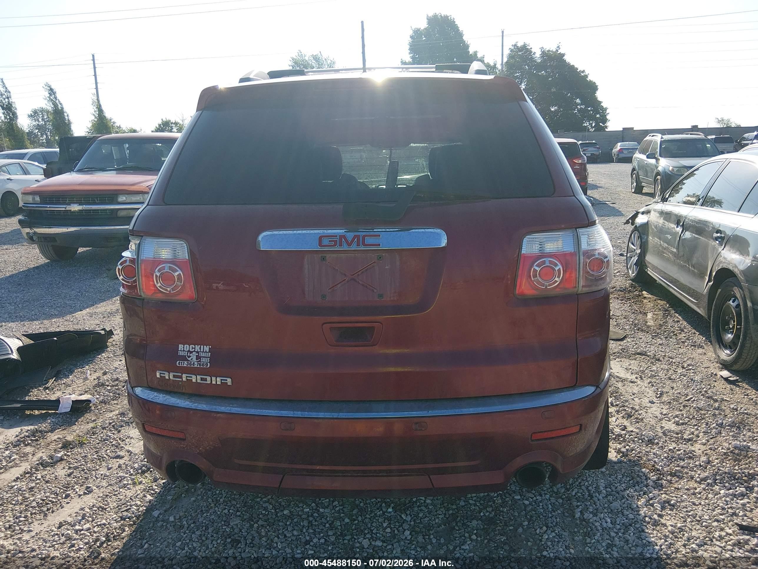2011 Gmc Acadia Denali Красный vin: 1GKKVTEDXBJ243291