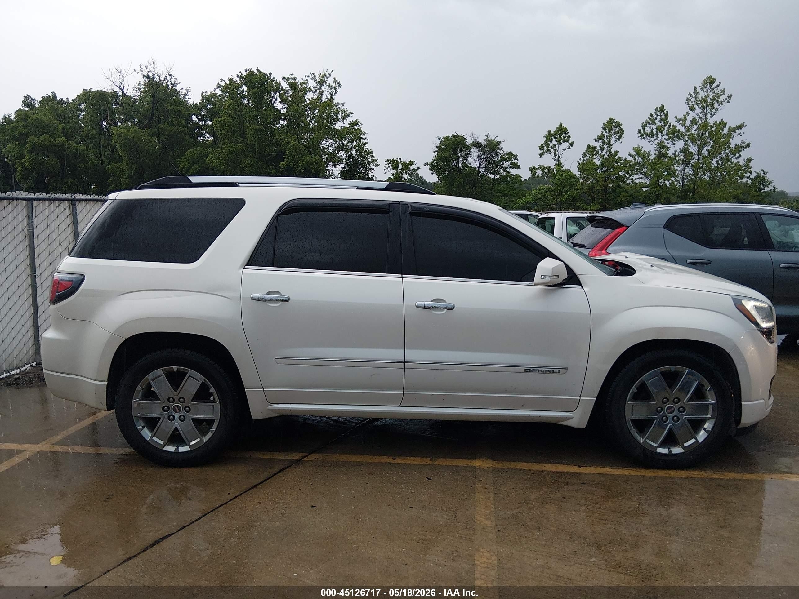 2015 Gmc Acadia Denali White vin: 1GKKVTKD0FJ223755