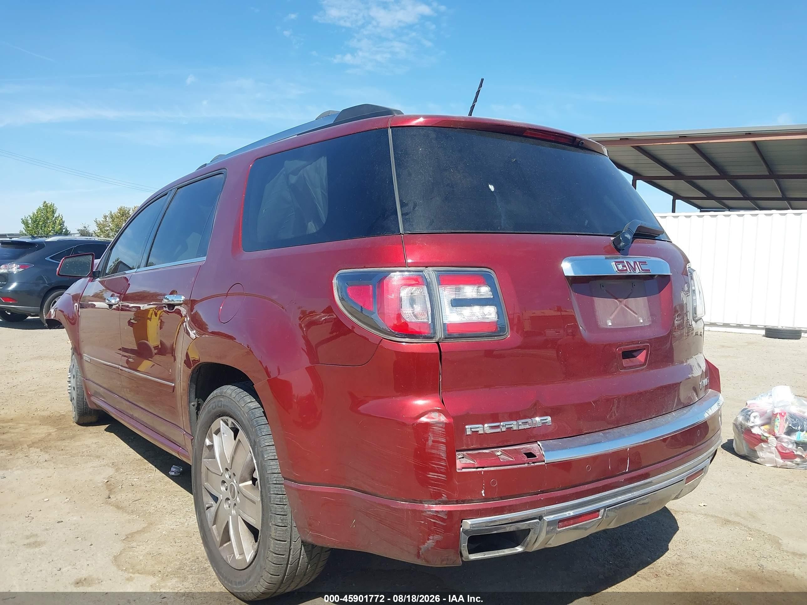 2015 Gmc Acadia Denali Красный vin: 1GKKVTKD0FJ346228