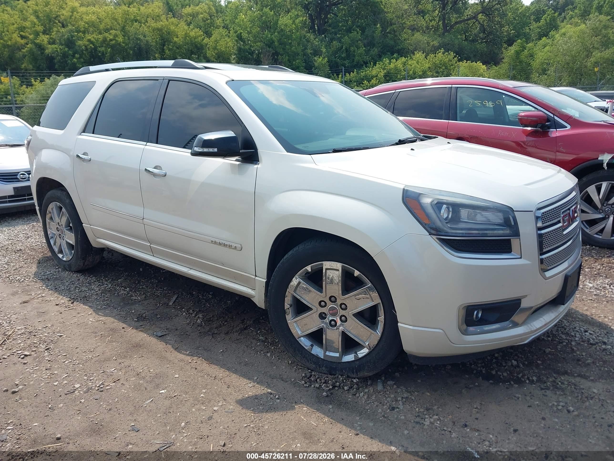 2015 Gmc Acadia Denali Белый vin: 1GKKVTKD1FJ150749
