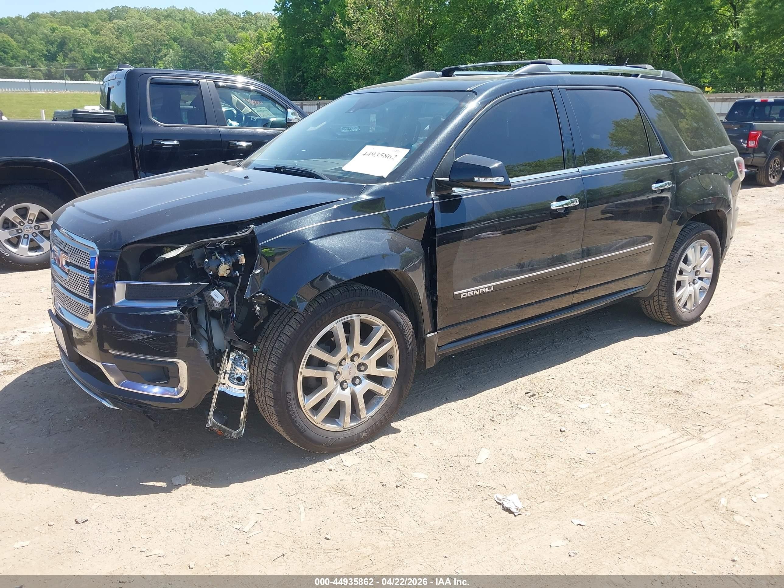 2015 Gmc Acadia Denali Черный vin: 1GKKVTKD1FJ252150