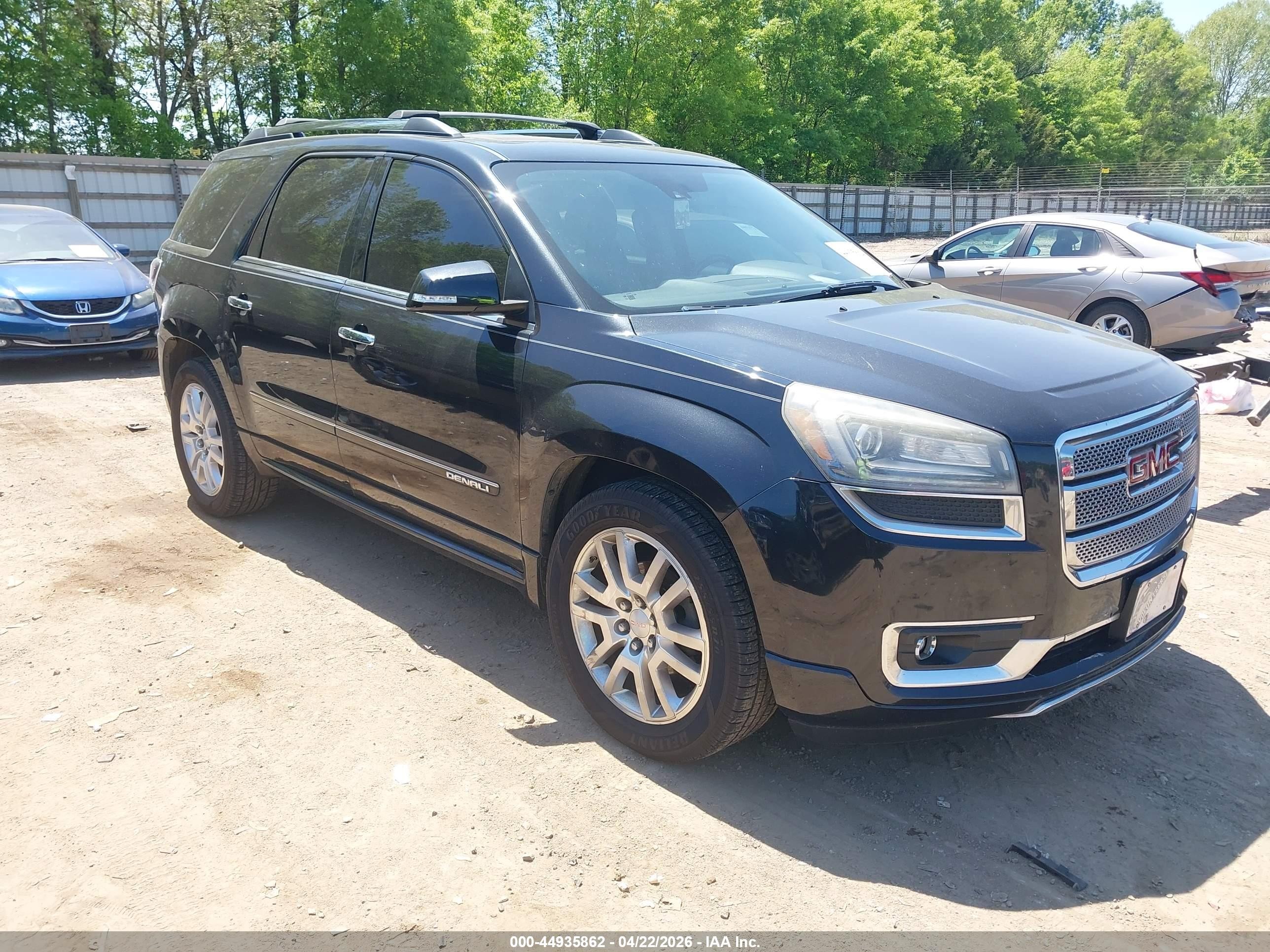 2015 Gmc Acadia Denali Black vin: 1GKKVTKD1FJ252150