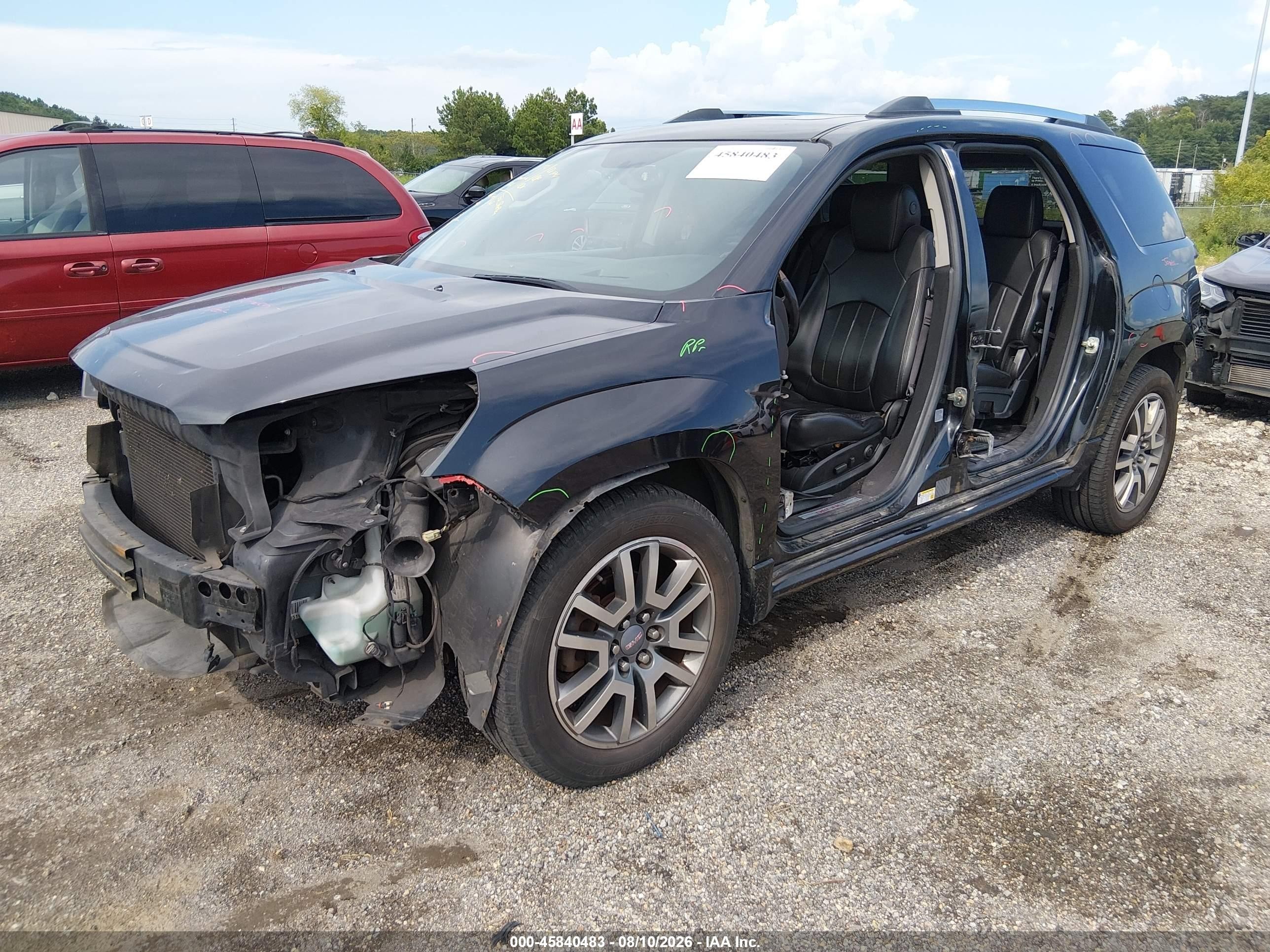 2013 Gmc Acadia Denali Black vin: 1GKKVTKD2DJ185295