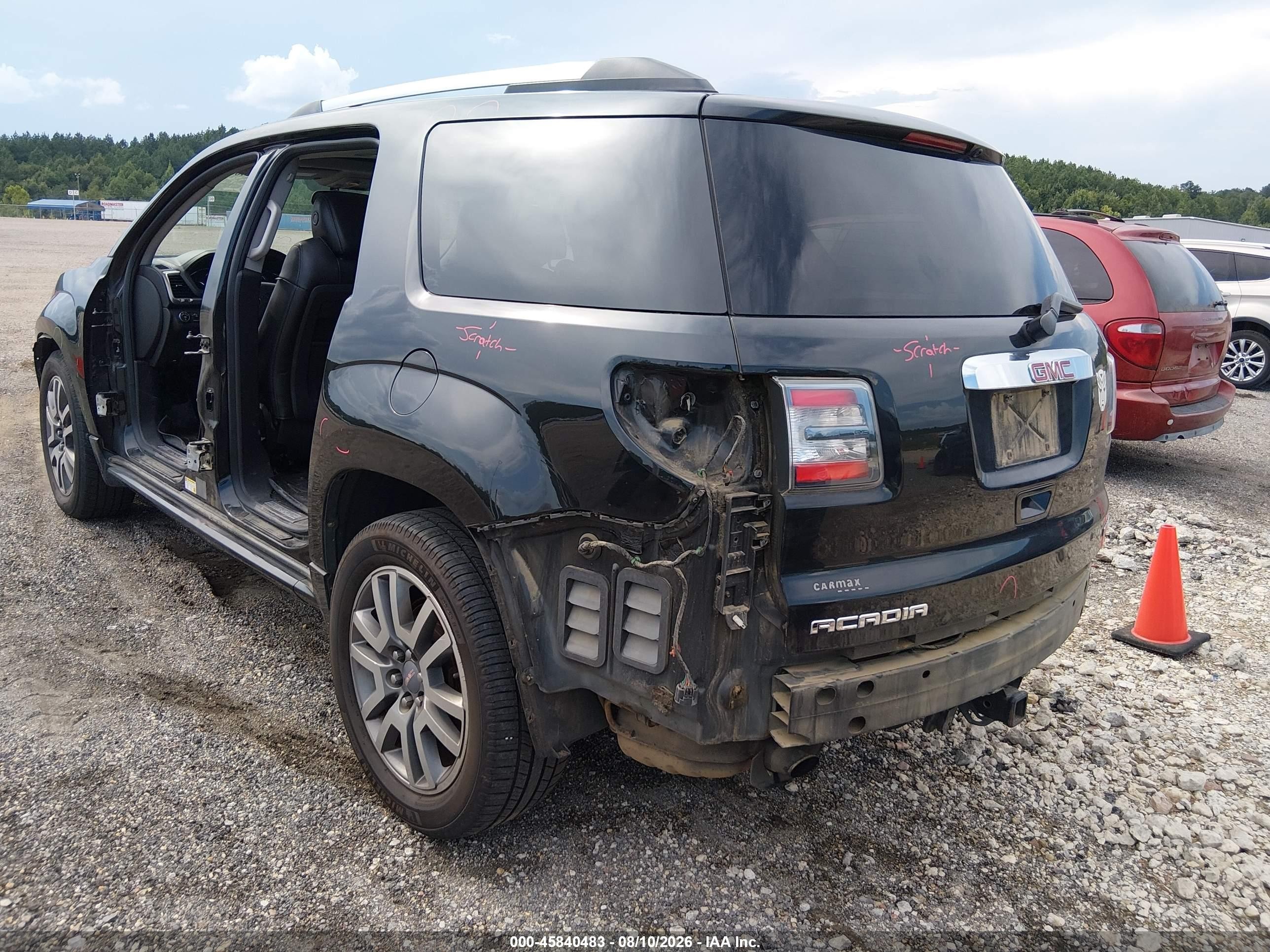 2013 Gmc Acadia Denali Black vin: 1GKKVTKD2DJ185295