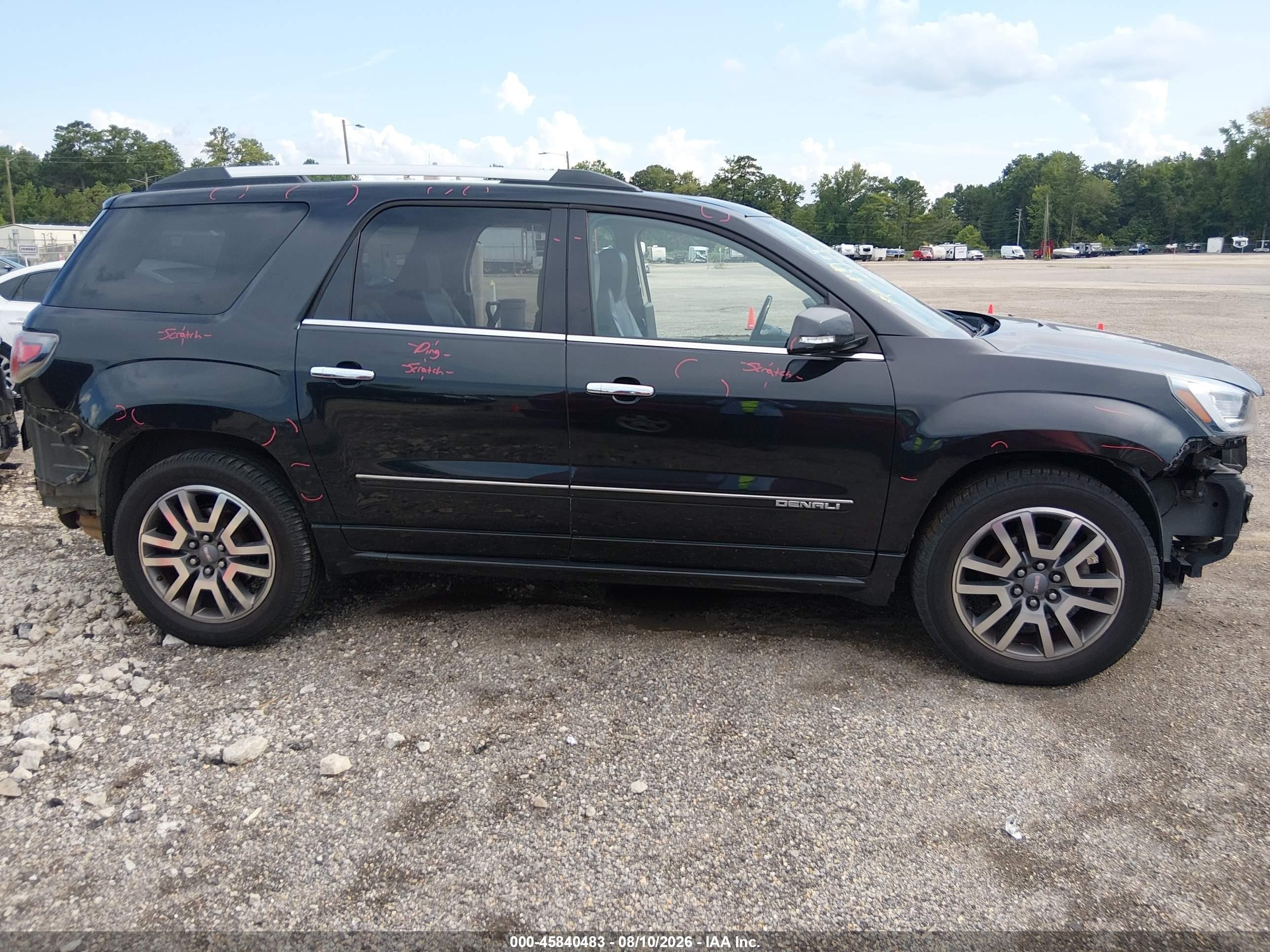 2013 Gmc Acadia Denali Black vin: 1GKKVTKD2DJ185295