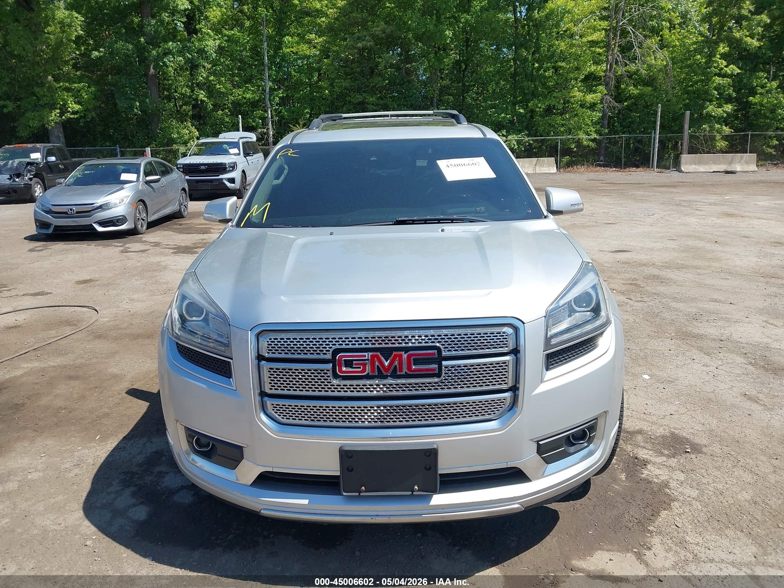 2014 Gmc Acadia Denali Silver vin: 1GKKVTKD2EJ346911
