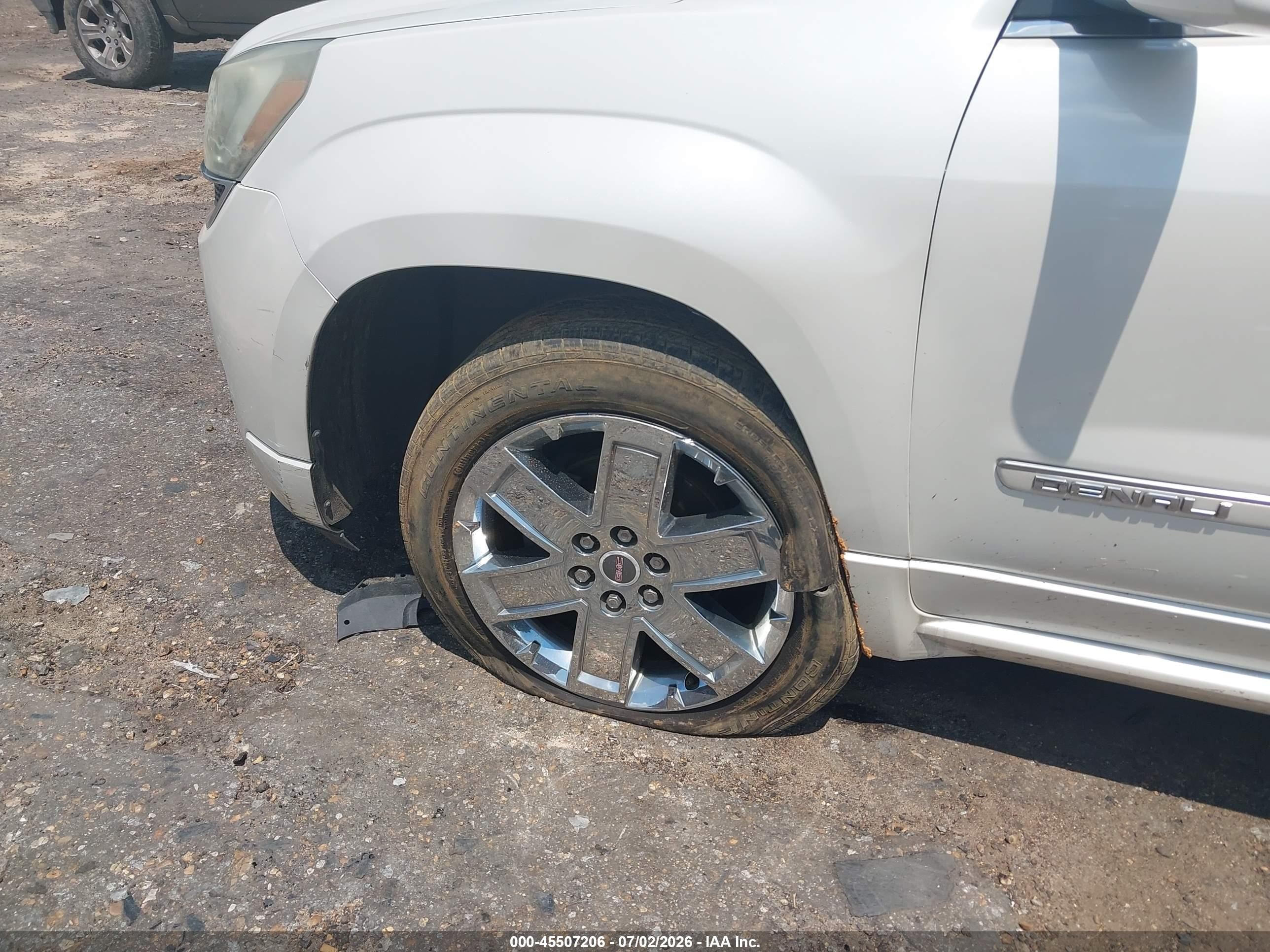 2013 Gmc Acadia Denali White vin: 1GKKVTKD3DJ180915