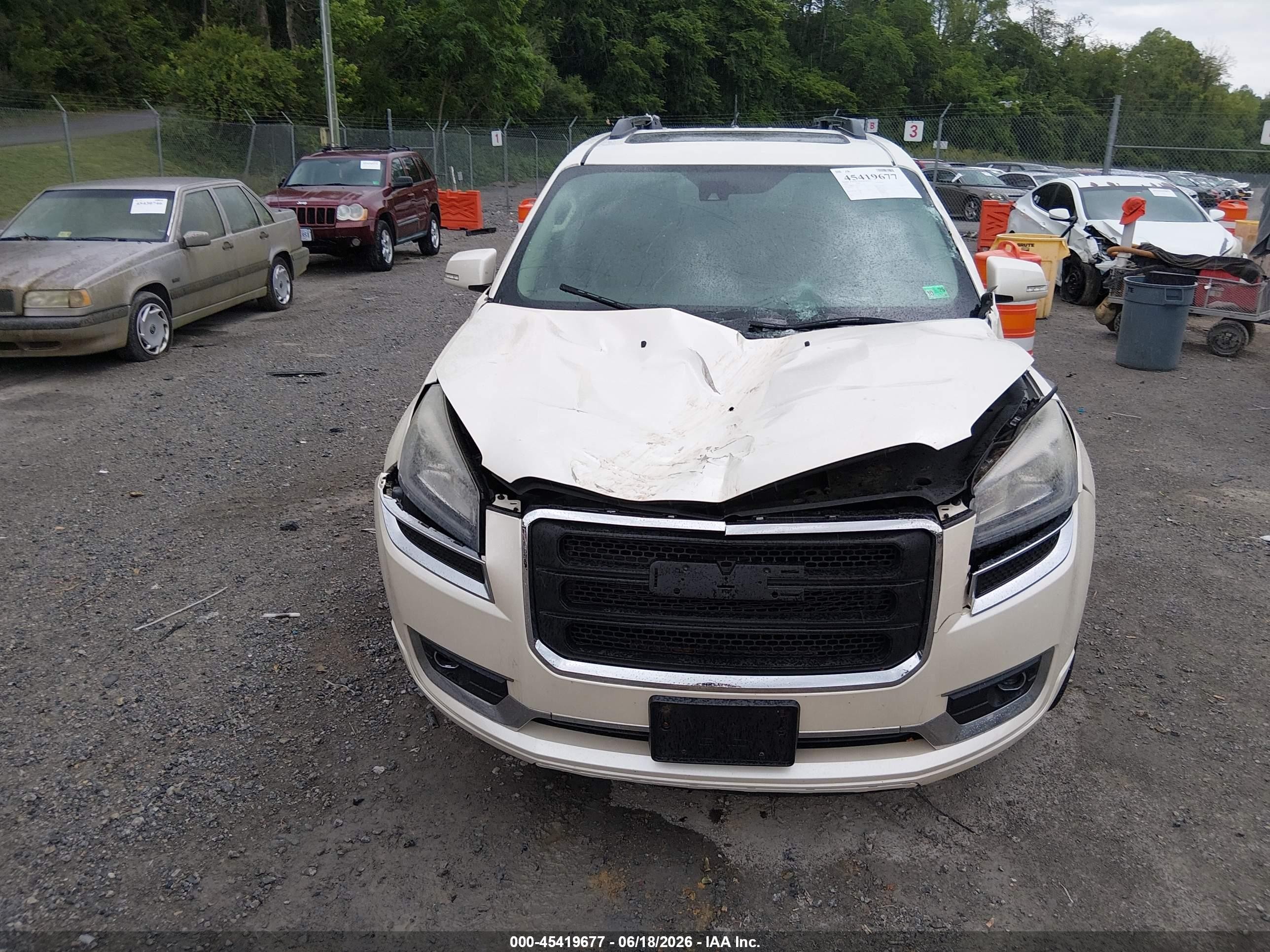 2015 Gmc Acadia Denali White vin: 1GKKVTKD3FJ129756