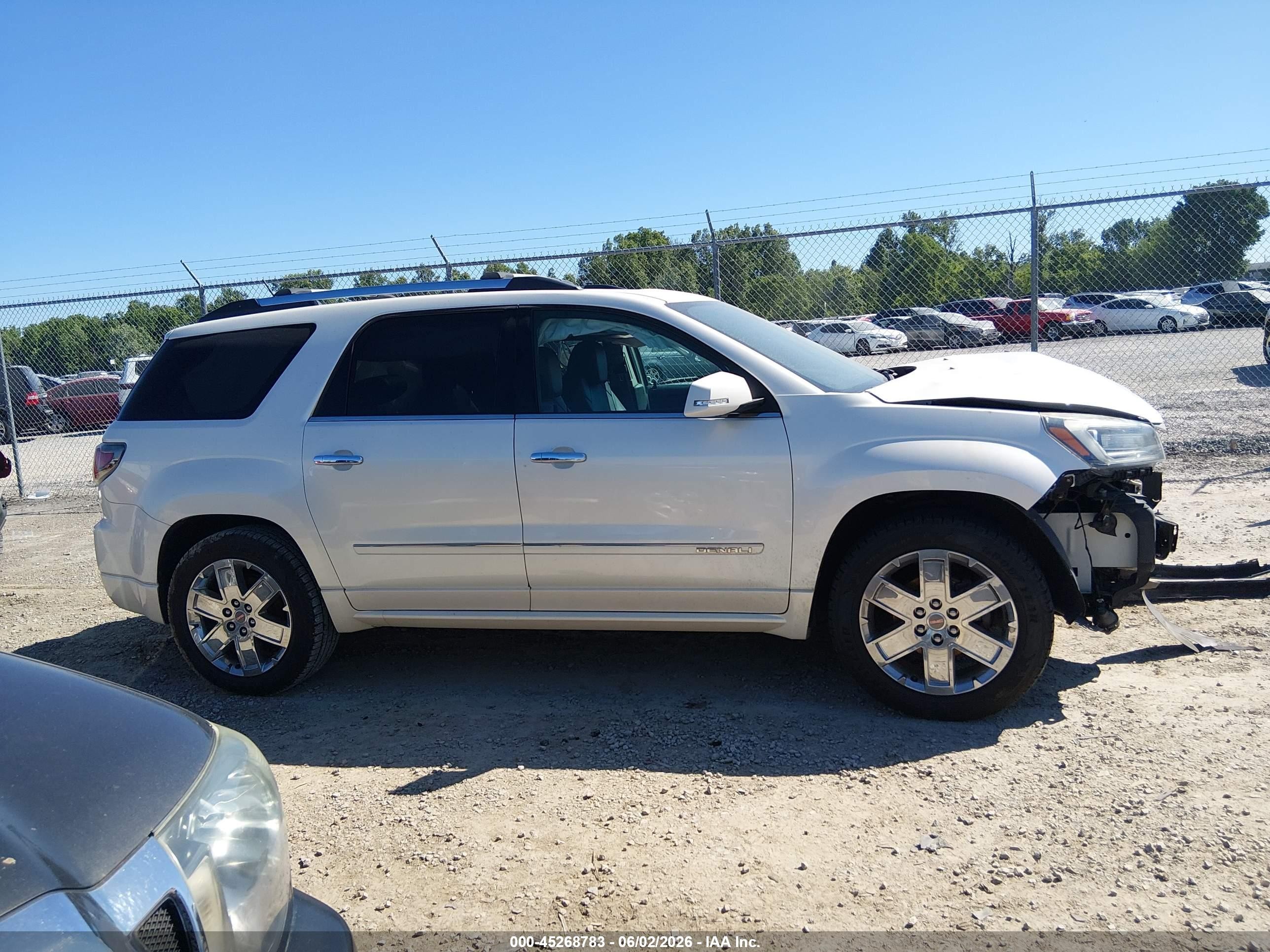 2015 Gmc Acadia Denali White vin: 1GKKVTKD3FJ256314