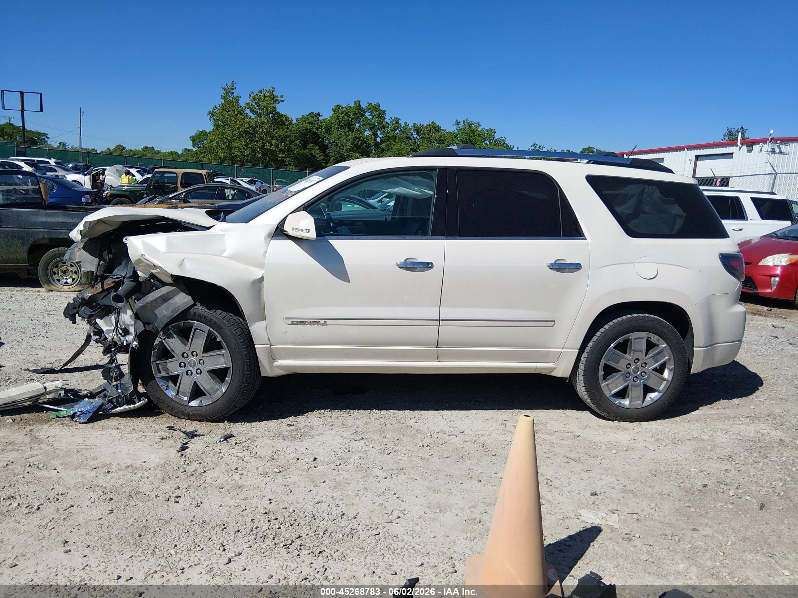 2015 Gmc Acadia Denali White vin: 1GKKVTKD3FJ256314