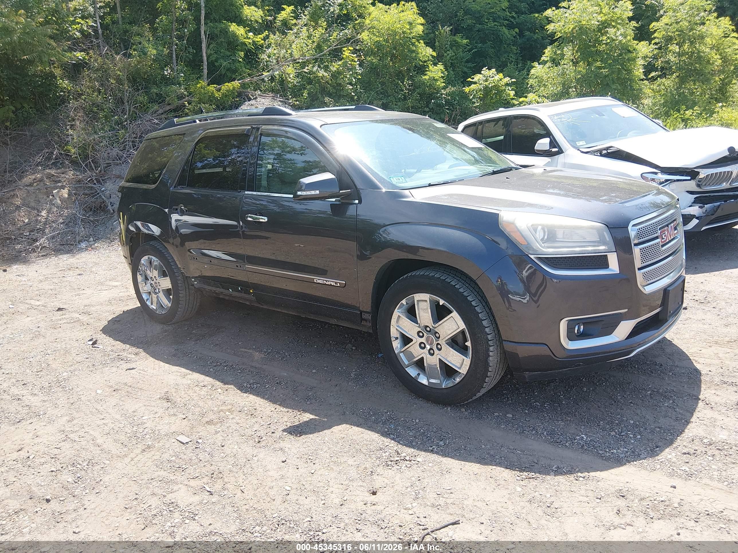 2015 Gmc Acadia Denali Black vin: 1GKKVTKD3FJ263313