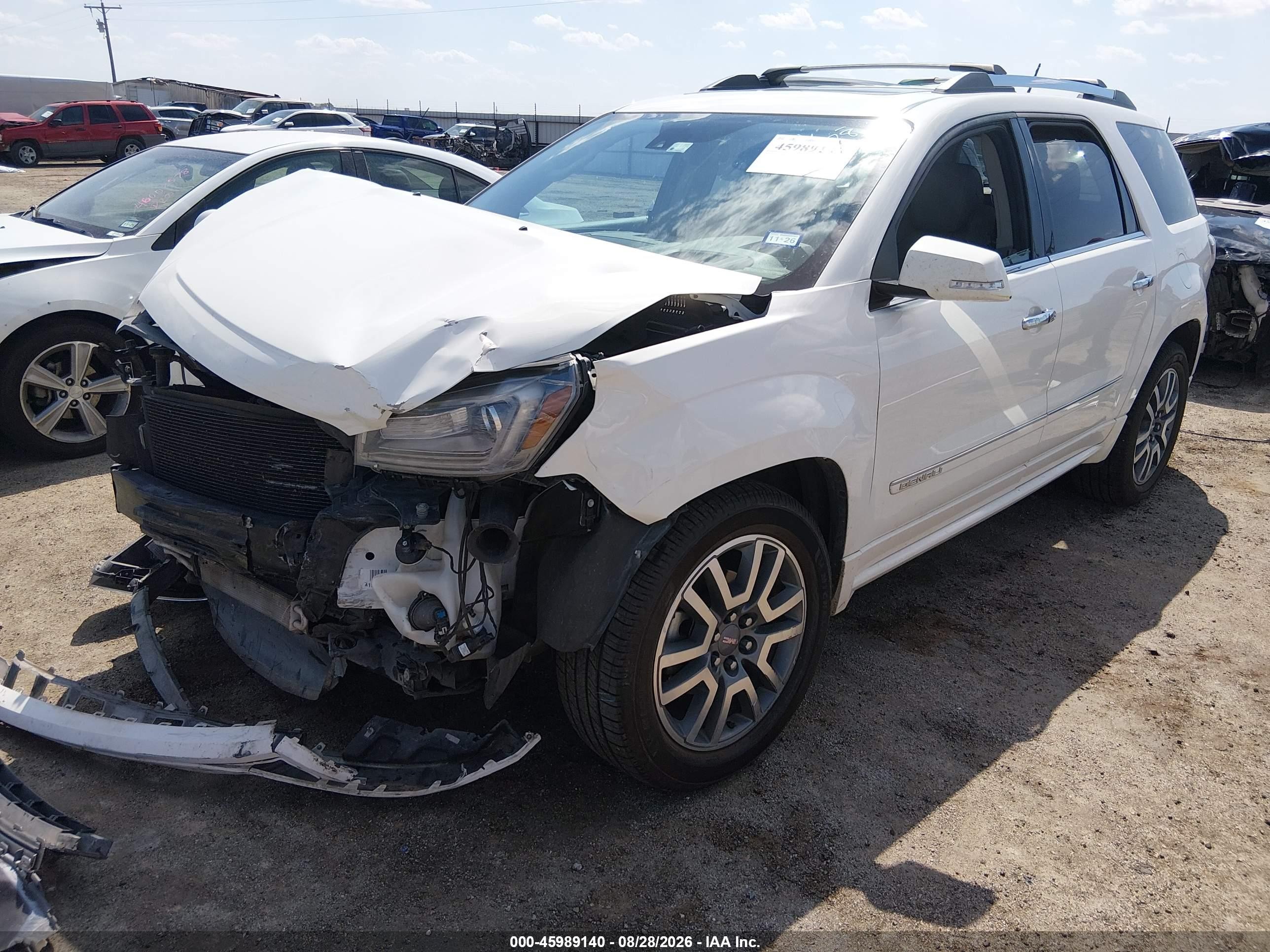2014 Gmc Acadia Denali White vin: 1GKKVTKD4EJ220114