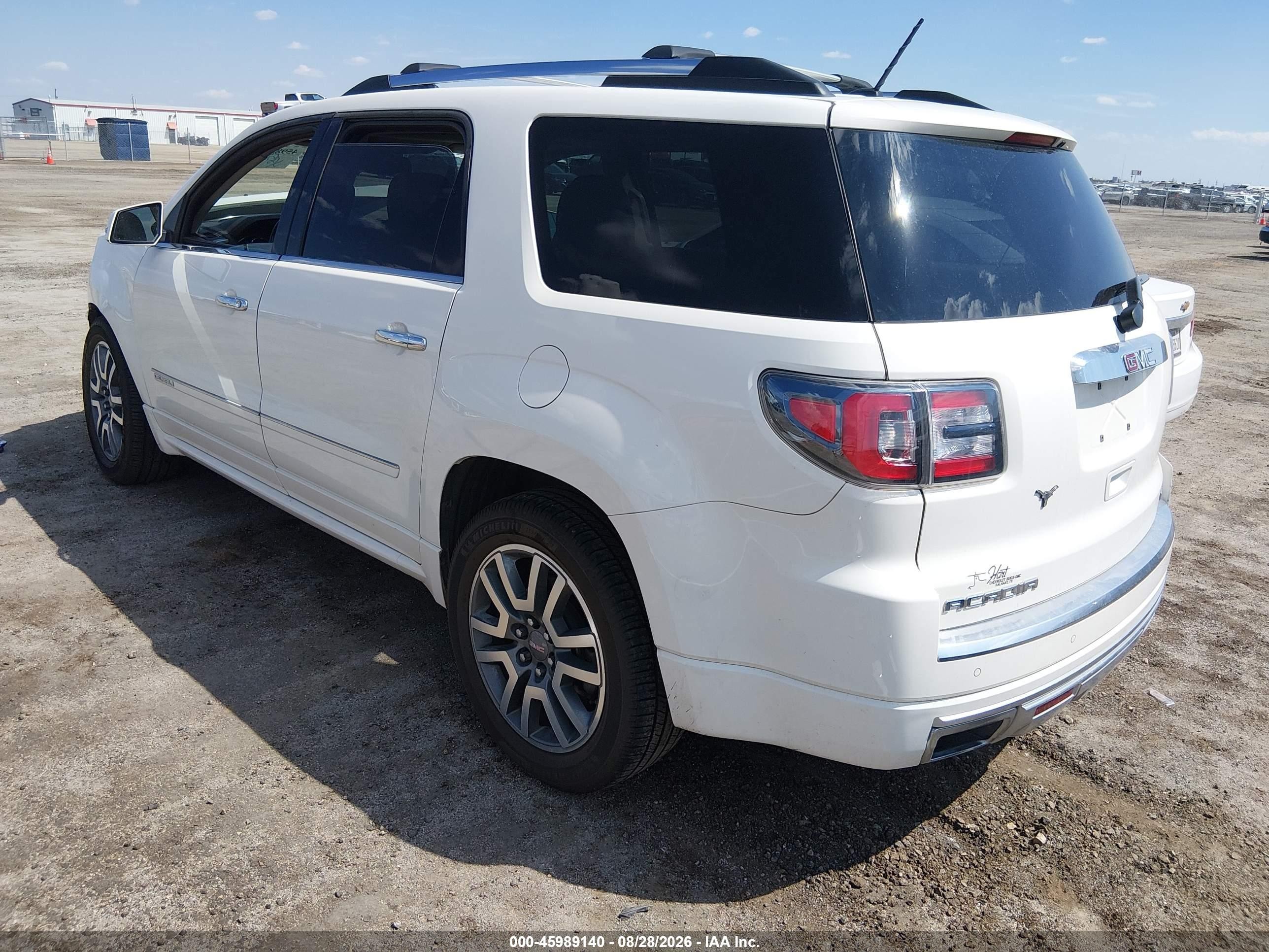 2014 Gmc Acadia Denali White vin: 1GKKVTKD4EJ220114