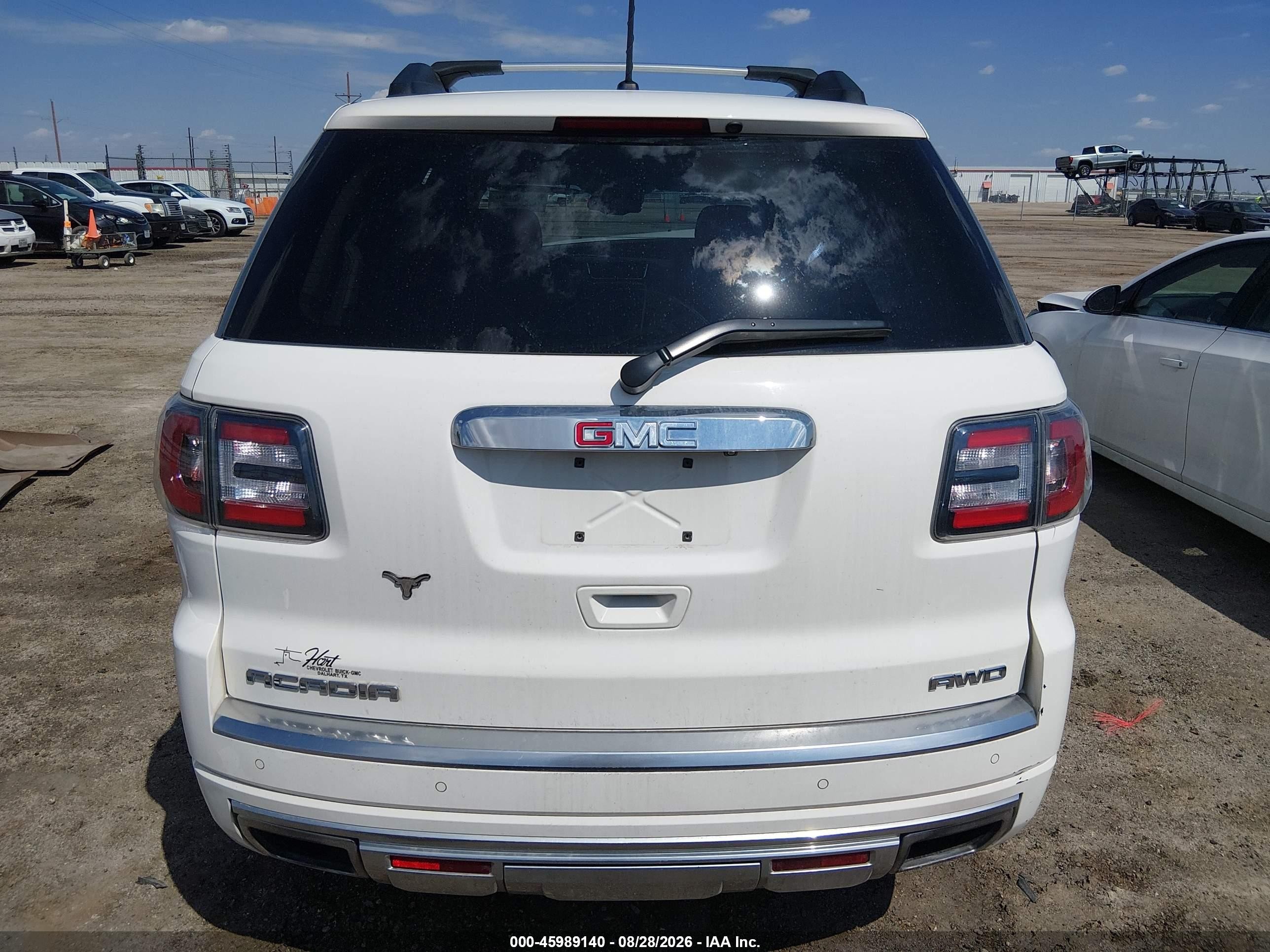 2014 Gmc Acadia Denali White vin: 1GKKVTKD4EJ220114