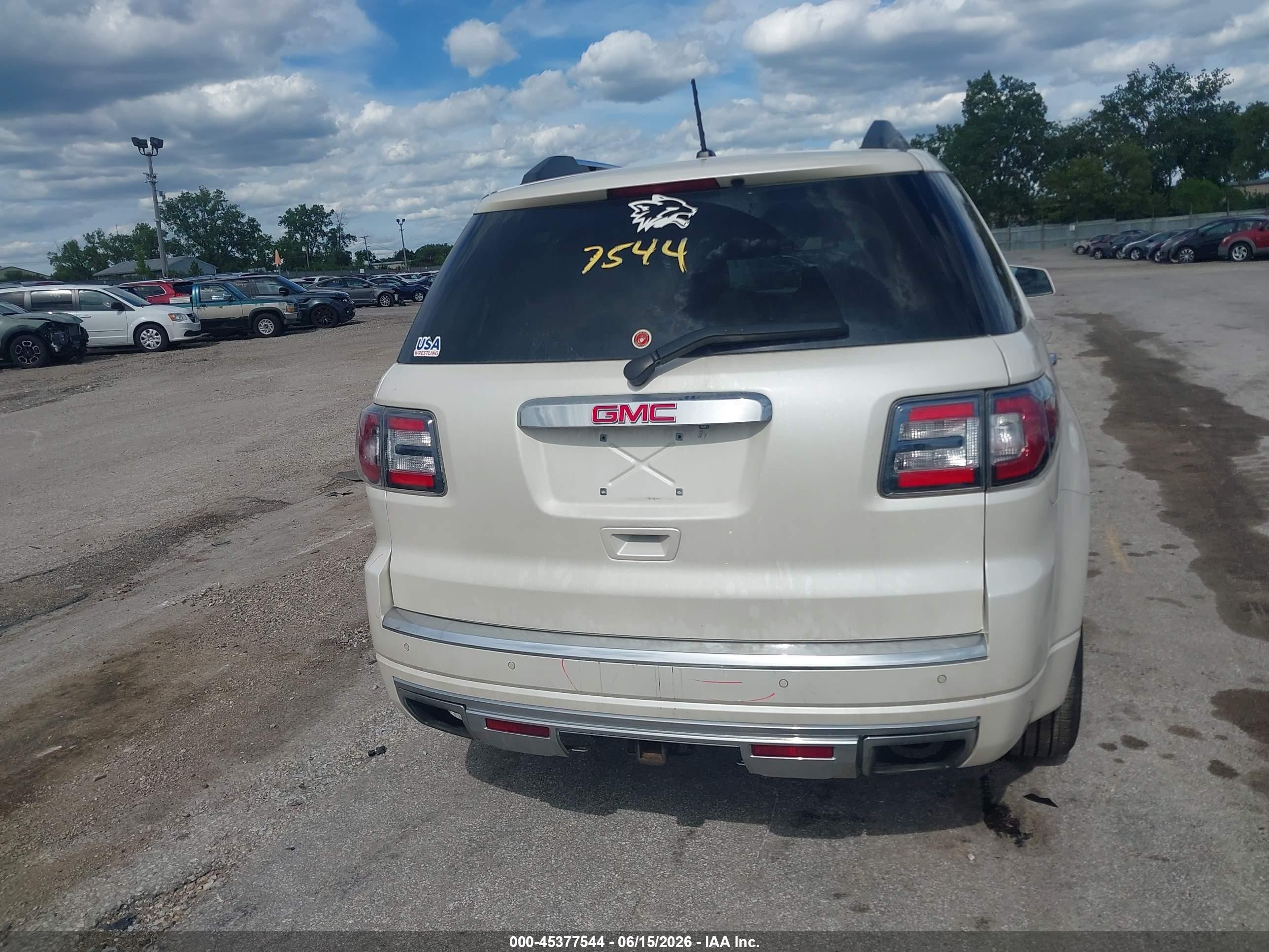 2015 Gmc Acadia Denali White vin: 1GKKVTKD4FJ113355