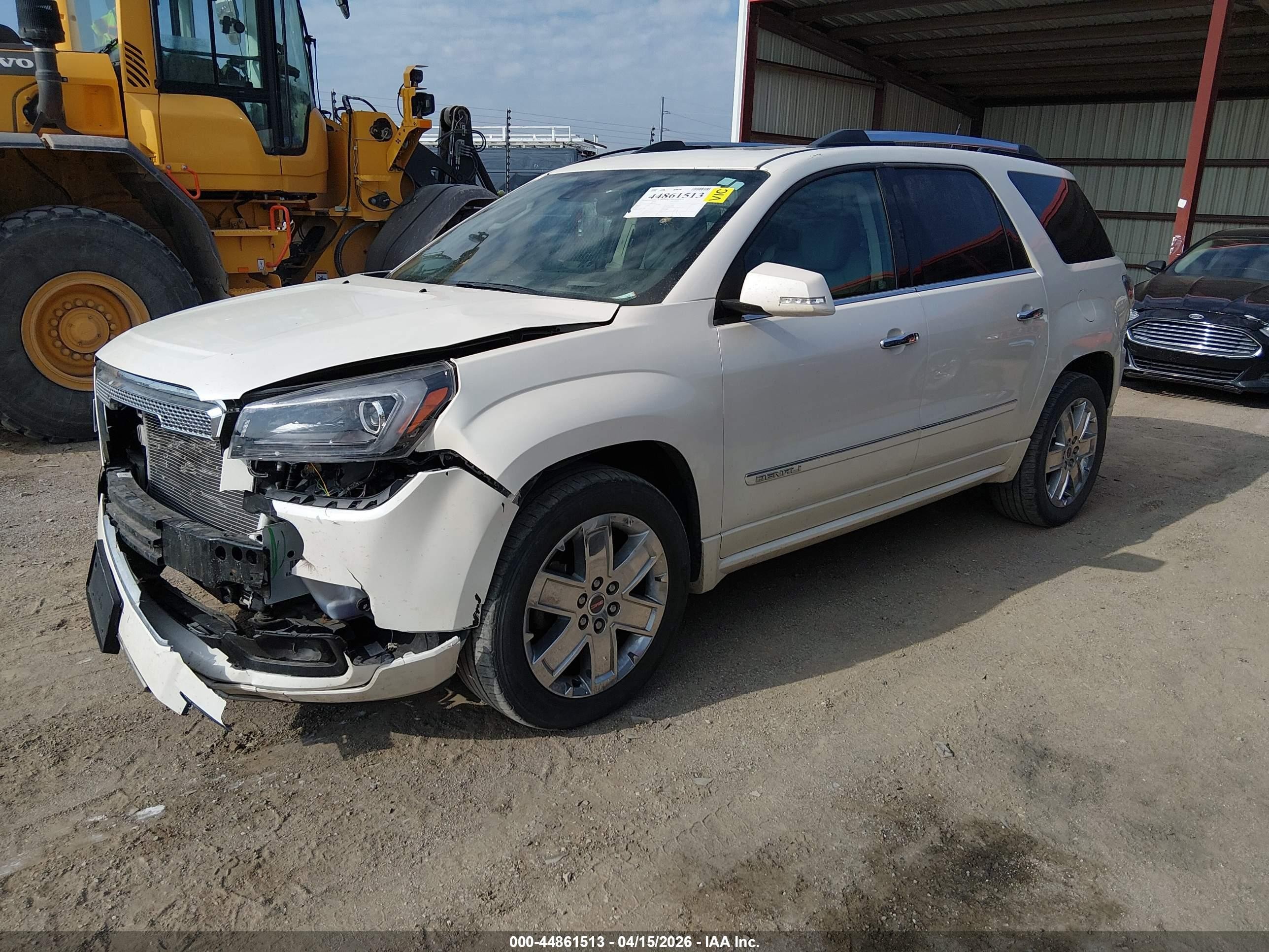 2015 Gmc Acadia Denali White vin: 1GKKVTKD4FJ180201