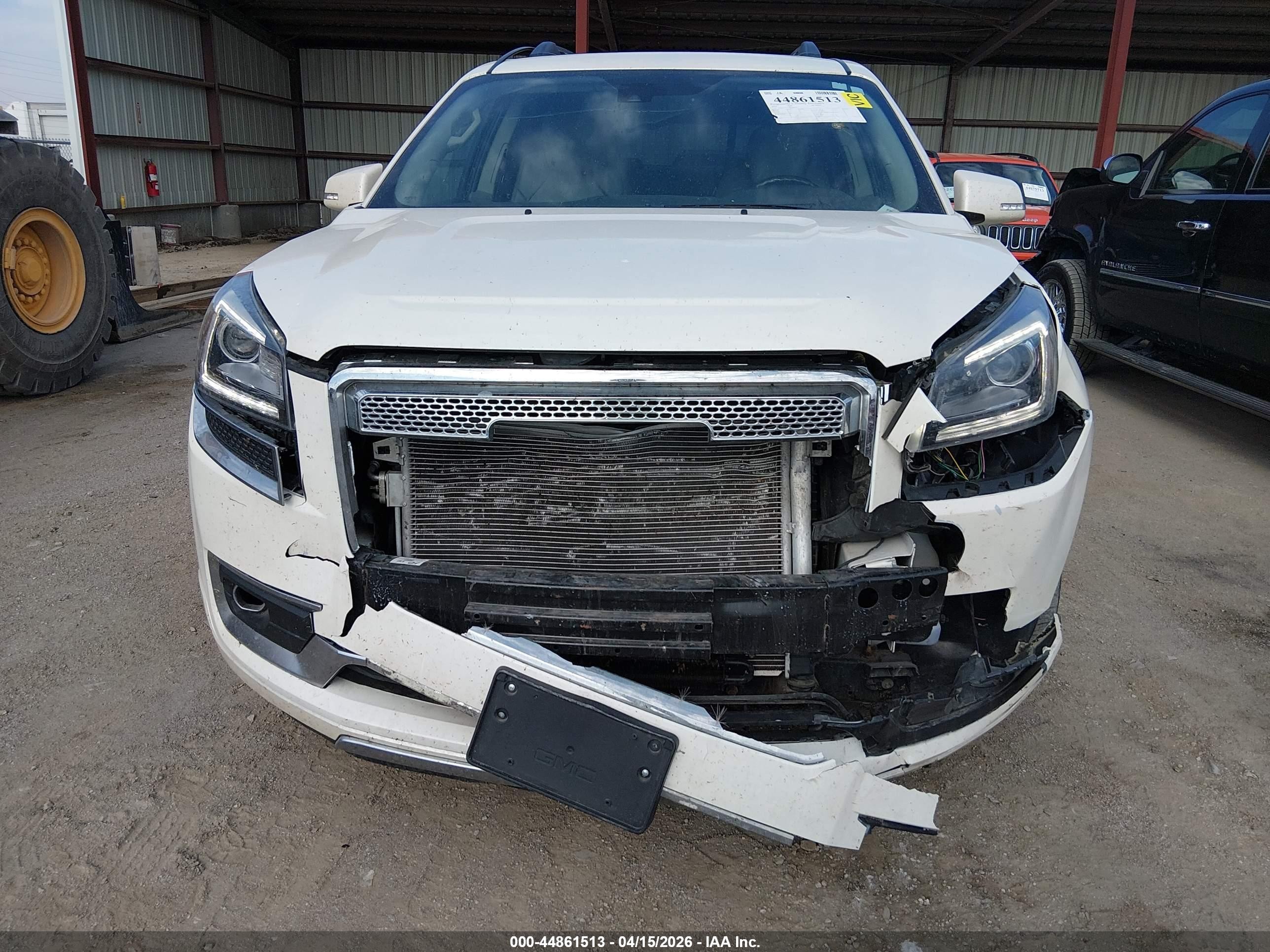 2015 Gmc Acadia Denali White vin: 1GKKVTKD4FJ180201