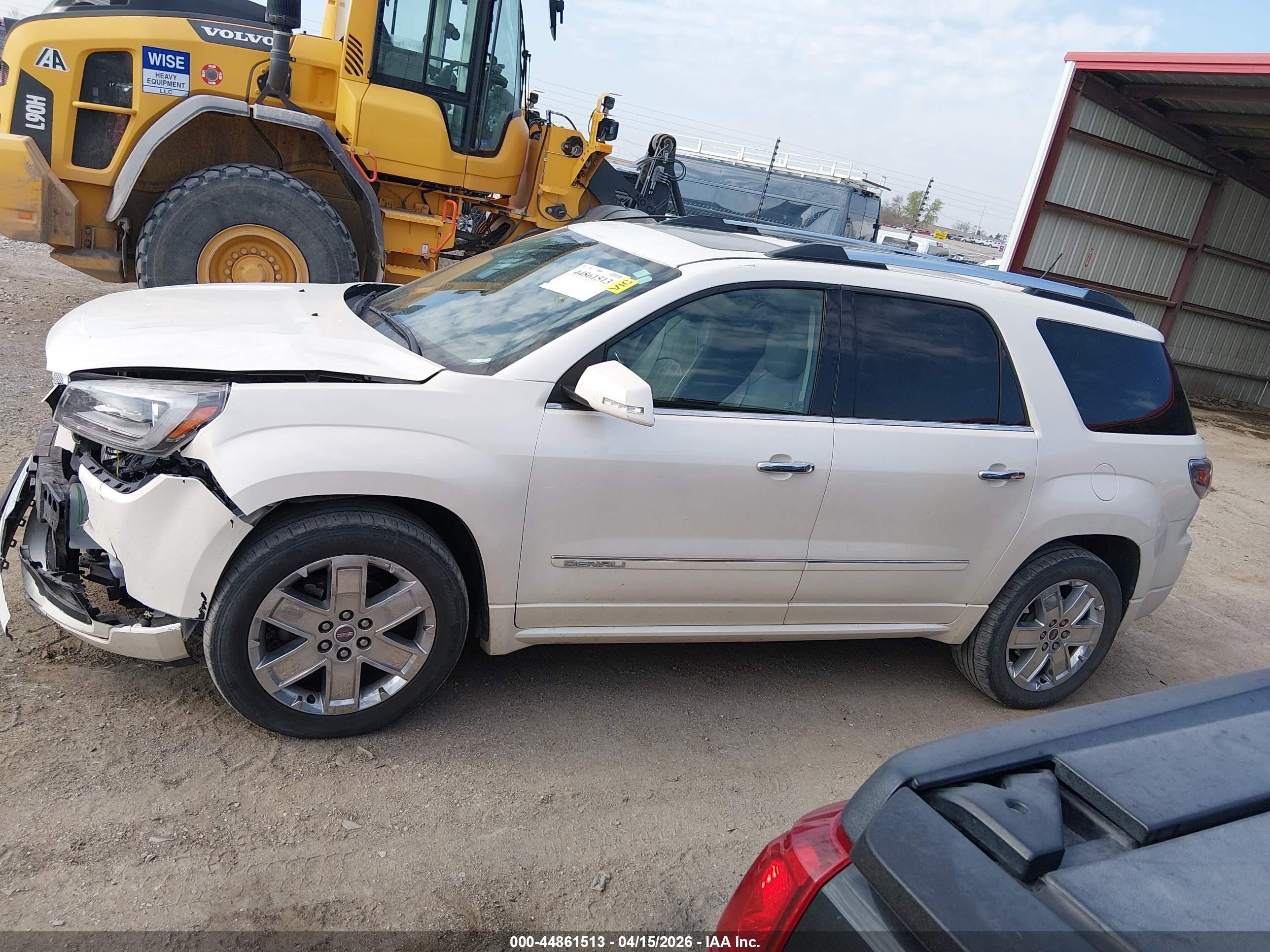 2015 Gmc Acadia Denali White vin: 1GKKVTKD4FJ180201
