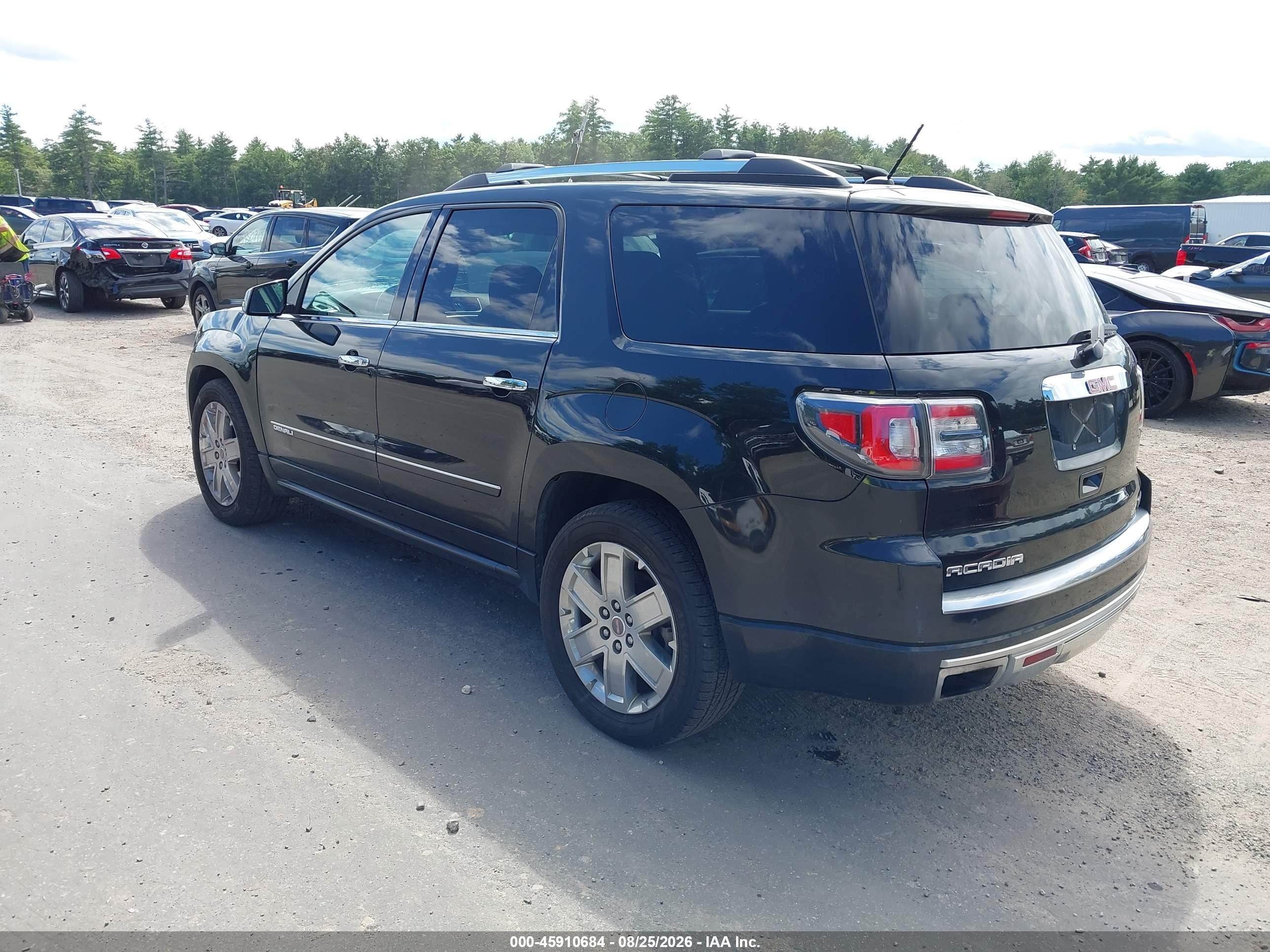 2015 Gmc Acadia Denali Черный vin: 1GKKVTKD4FJ252286