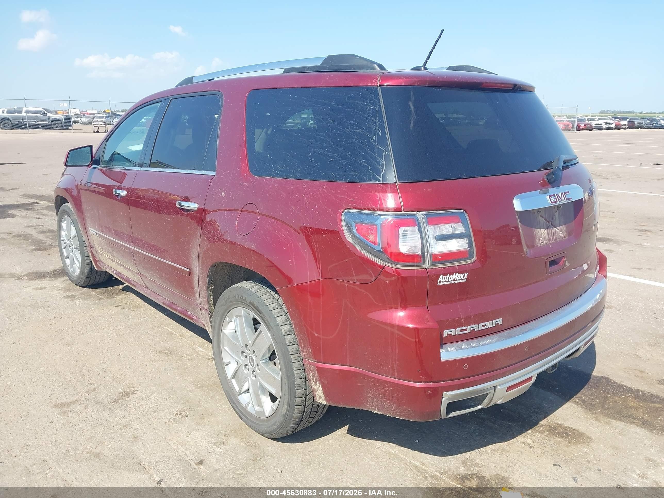 2015 Gmc Acadia Denali Red vin: 1GKKVTKD4FJ292030