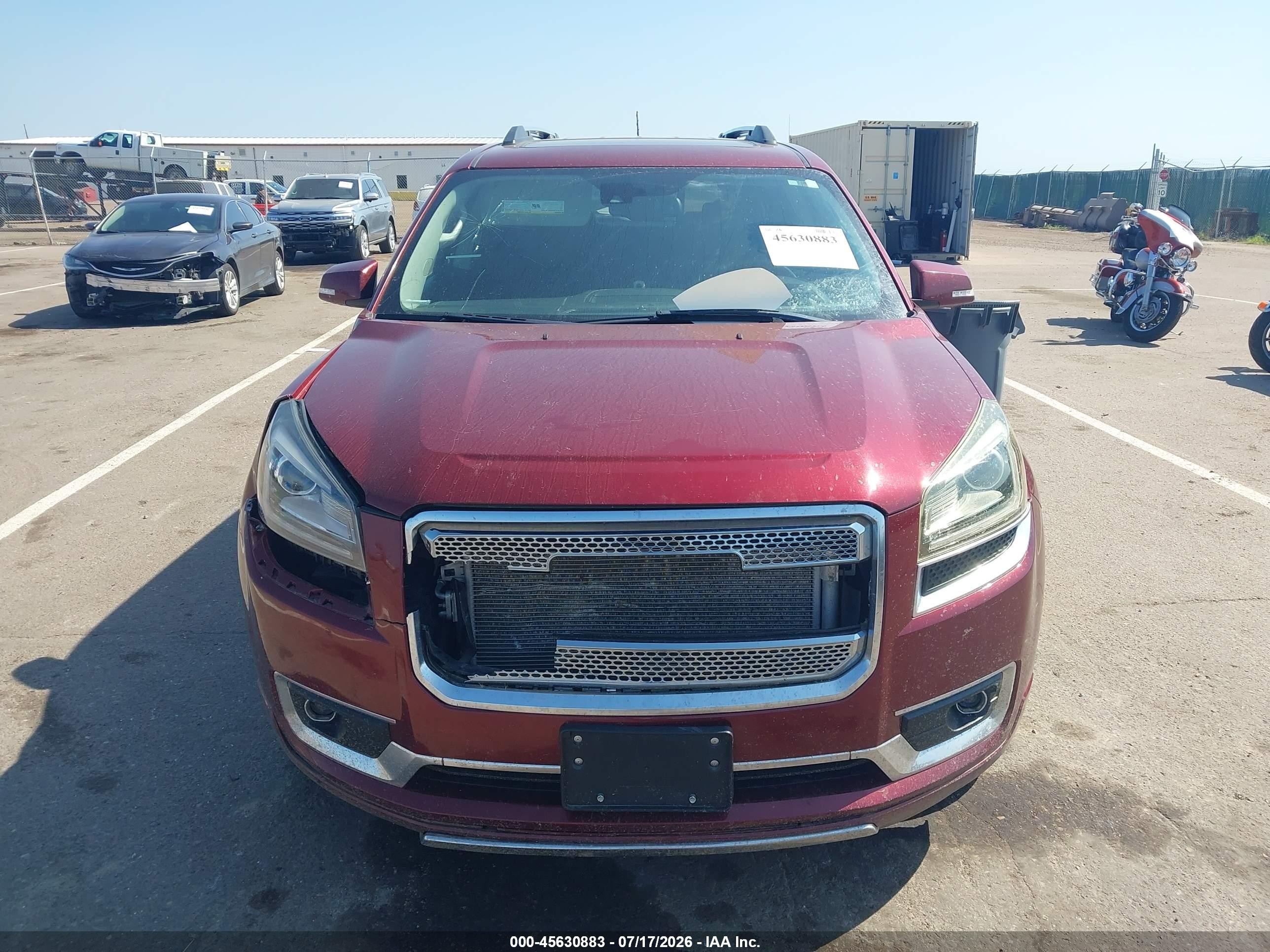 2015 Gmc Acadia Denali Red vin: 1GKKVTKD4FJ292030