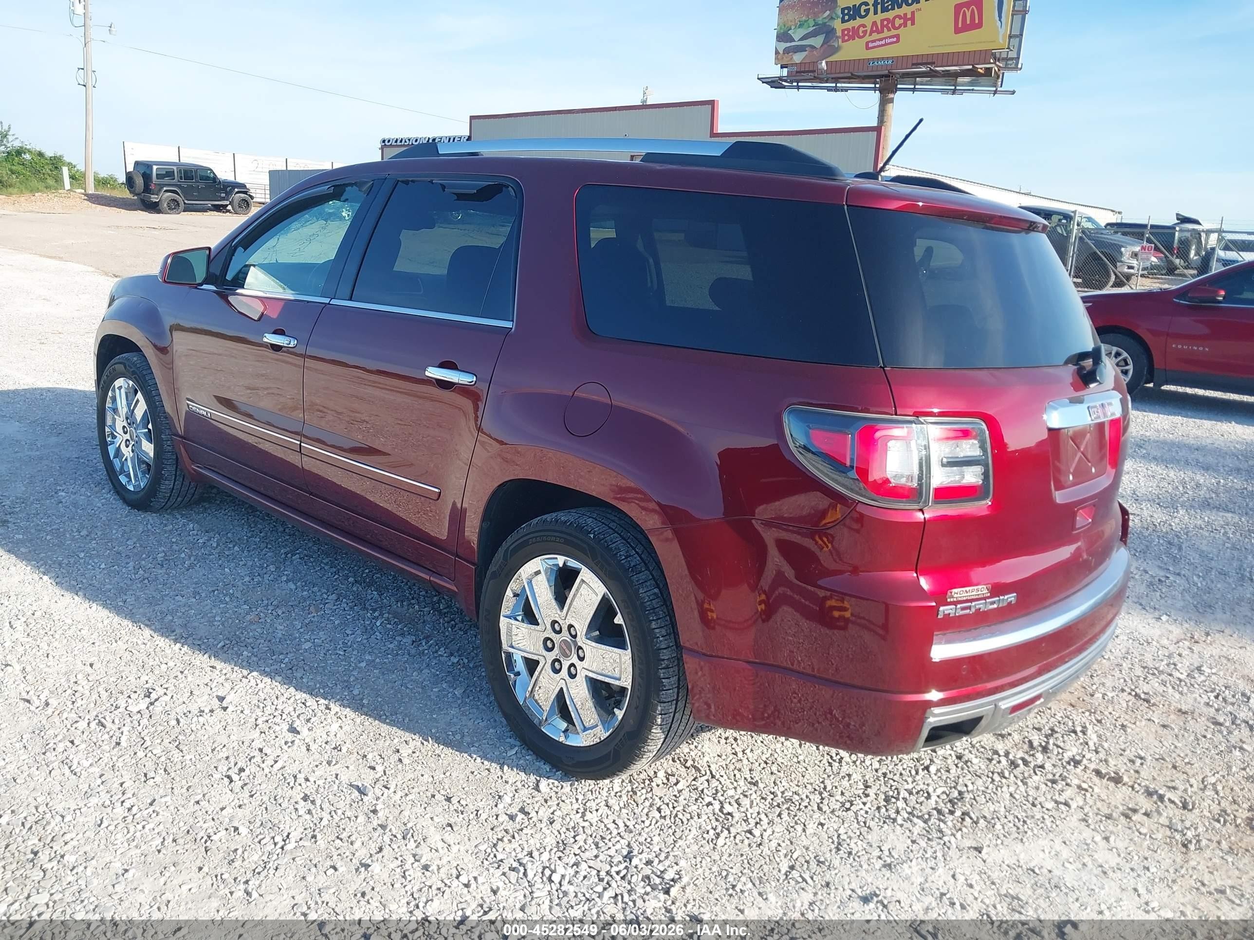 2015 Gmc Acadia Denali Red vin: 1GKKVTKD4FJ309120