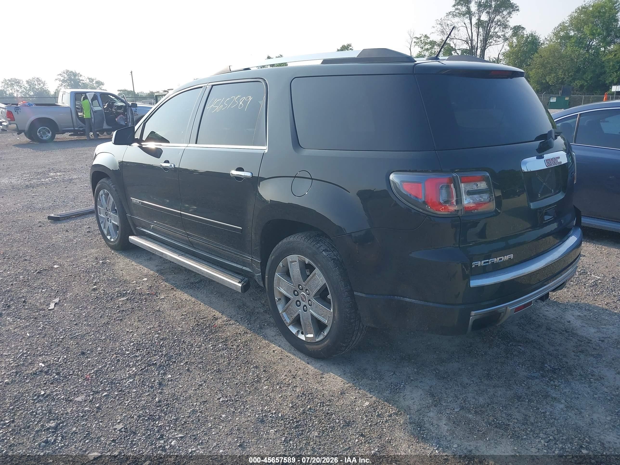 2015 Gmc Acadia Denali Black vin: 1GKKVTKD5FJ195516