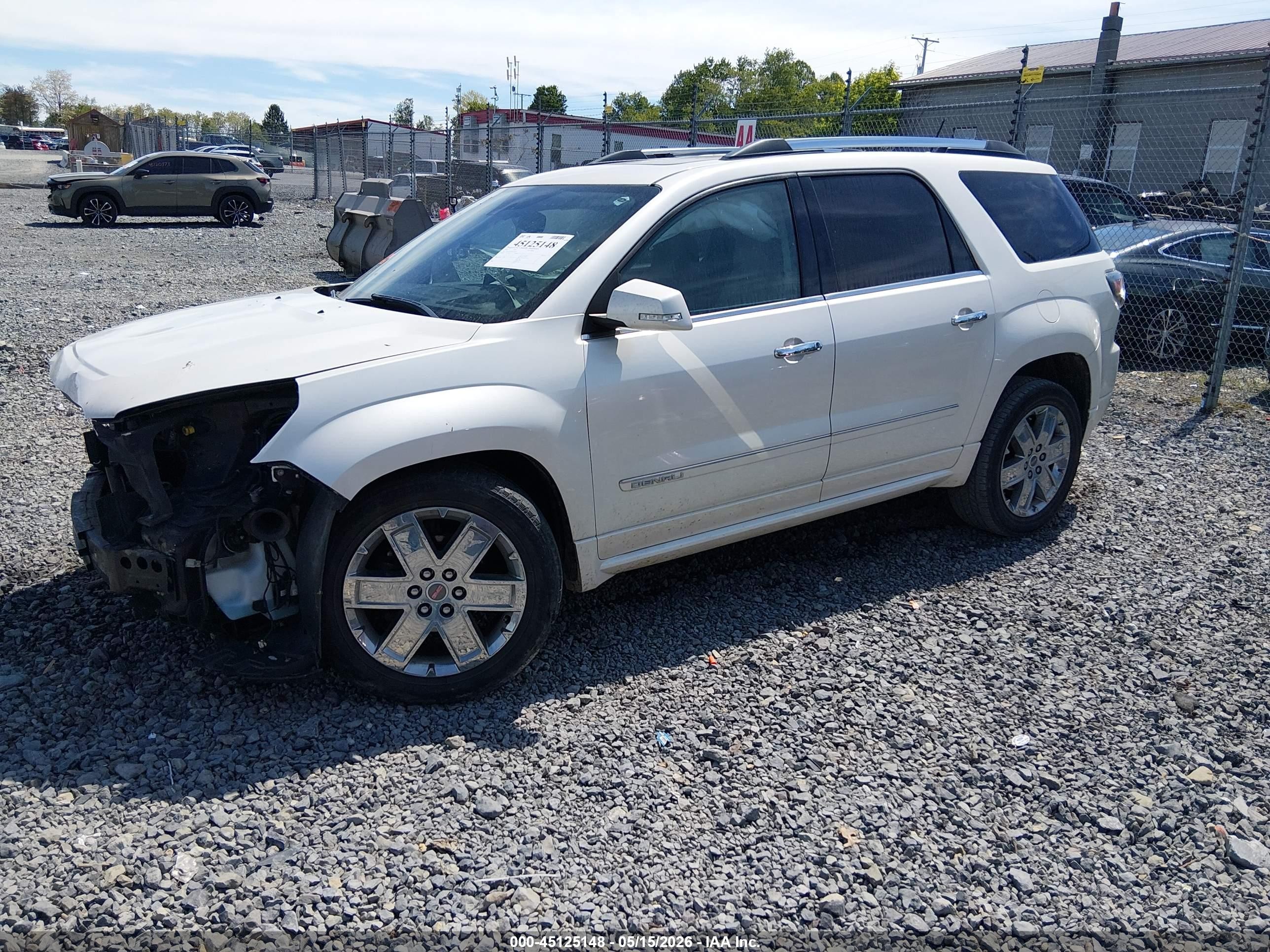 2014 Gmc Acadia Denali White vin: 1GKKVTKD6EJ356048