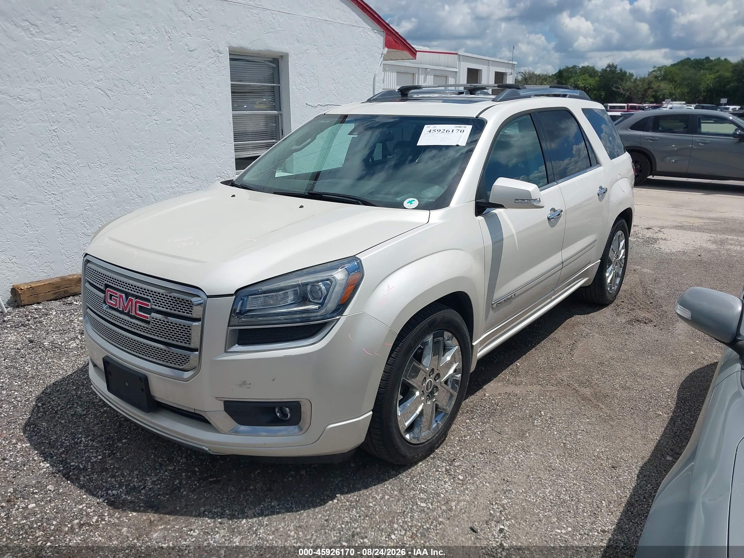 2014 Gmc Acadia Denali Yellow vin: 1GKKVTKD7EJ295034