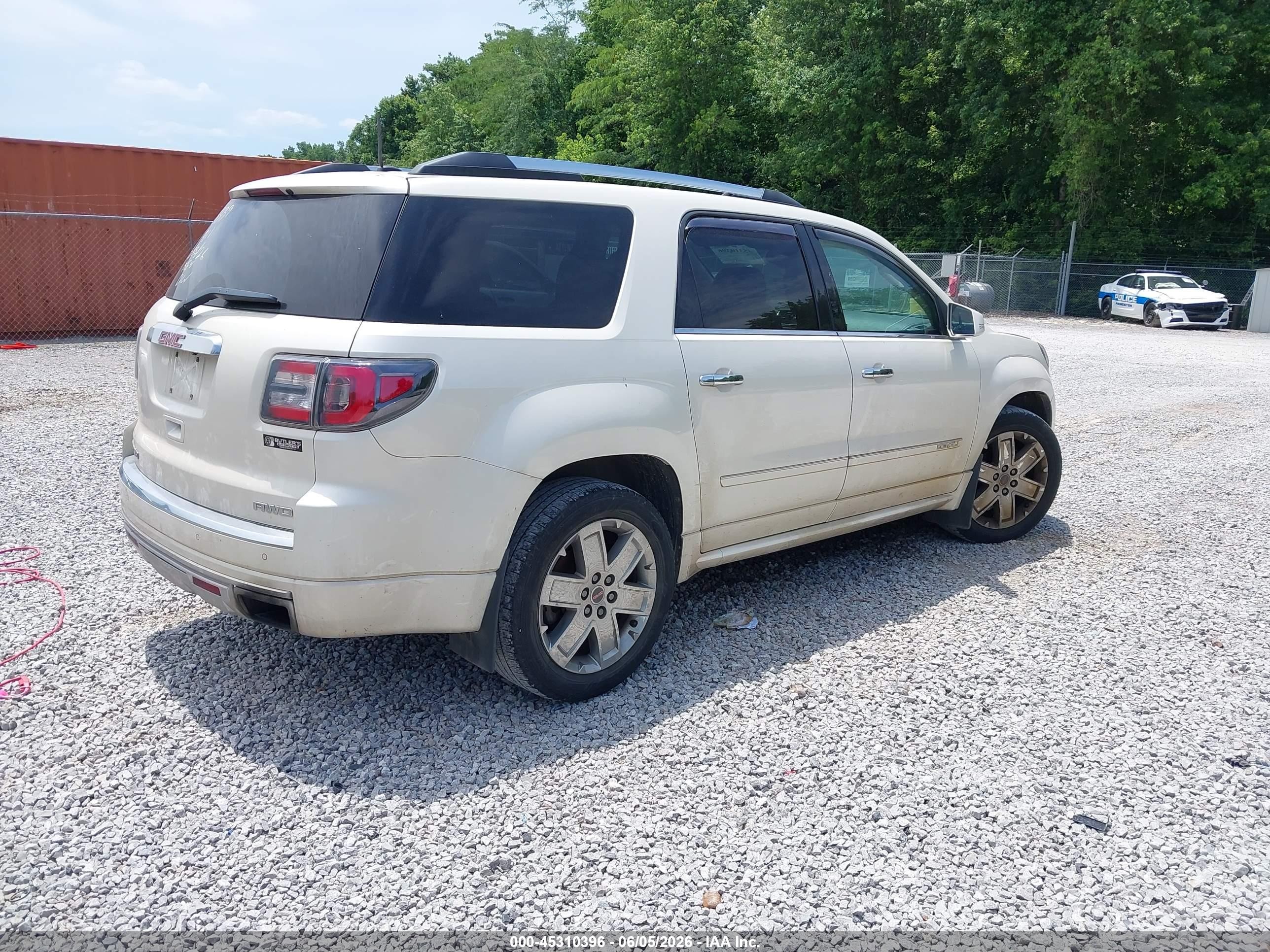 2014 Gmc Acadia Denali White vin: 1GKKVTKD7EJ343387