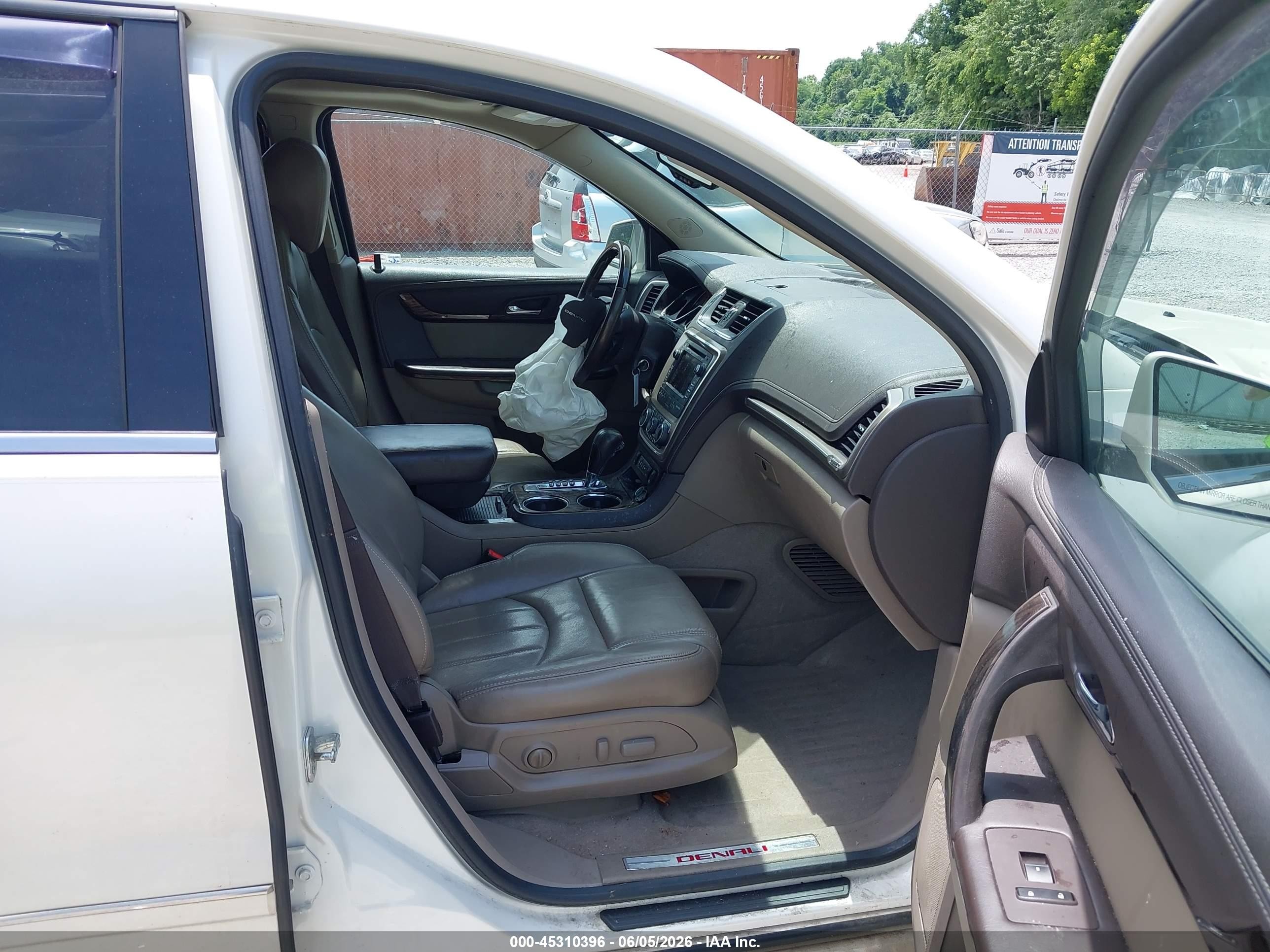 2014 Gmc Acadia Denali White vin: 1GKKVTKD7EJ343387