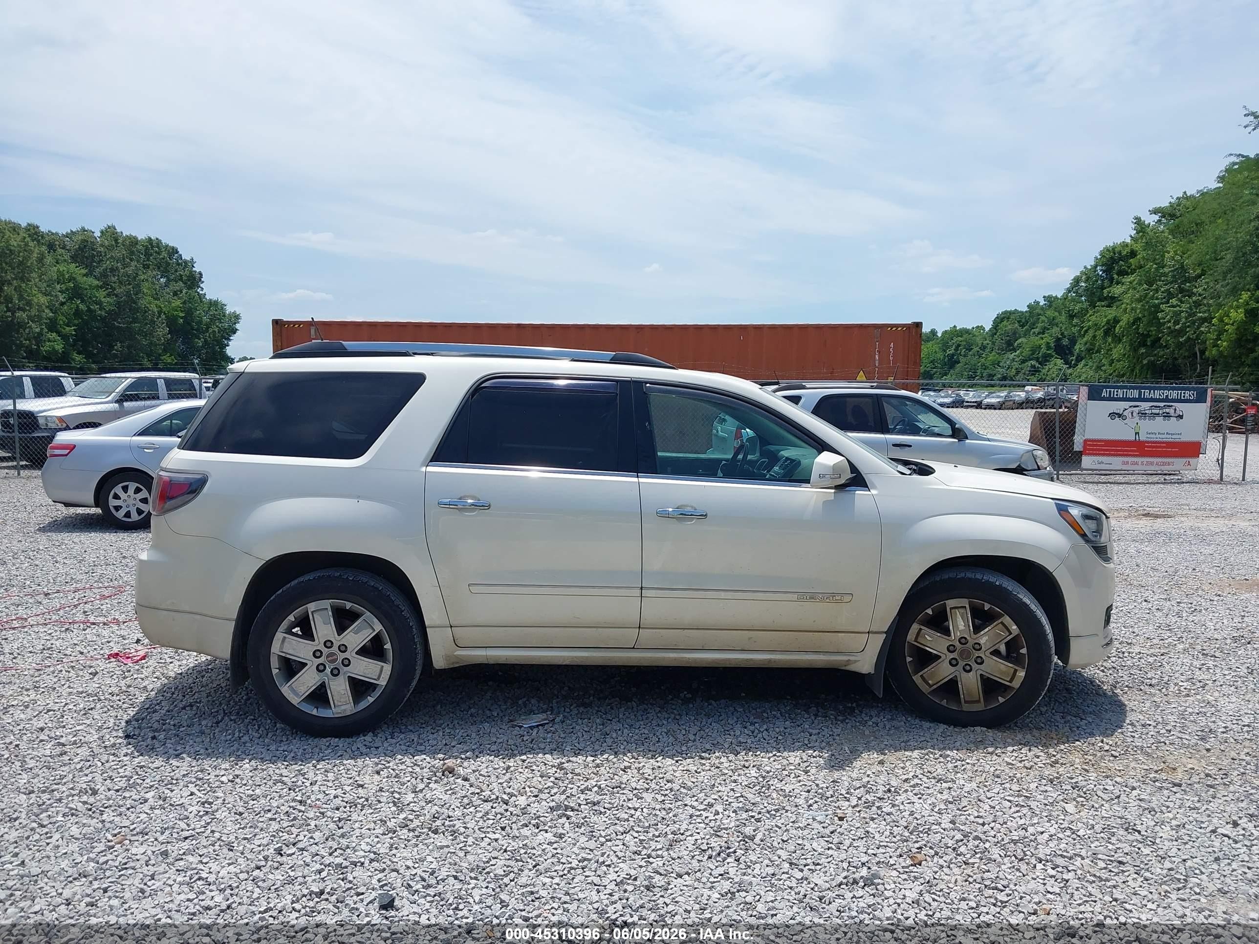2014 Gmc Acadia Denali White vin: 1GKKVTKD7EJ343387