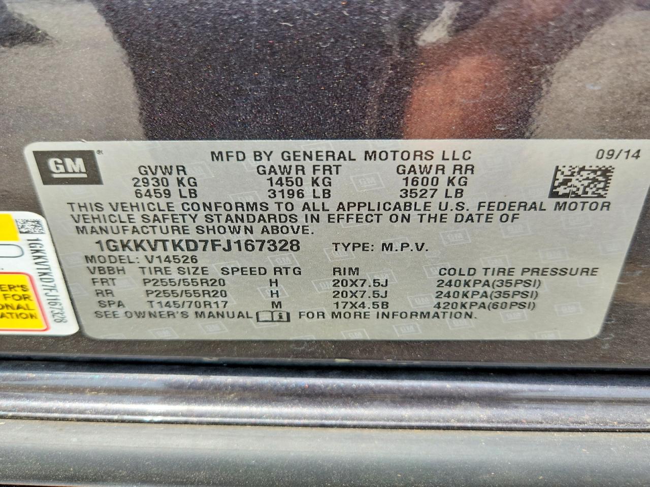 2015 Gmc Acadia Denali Purple vin: 1GKKVTKD7FJ167328