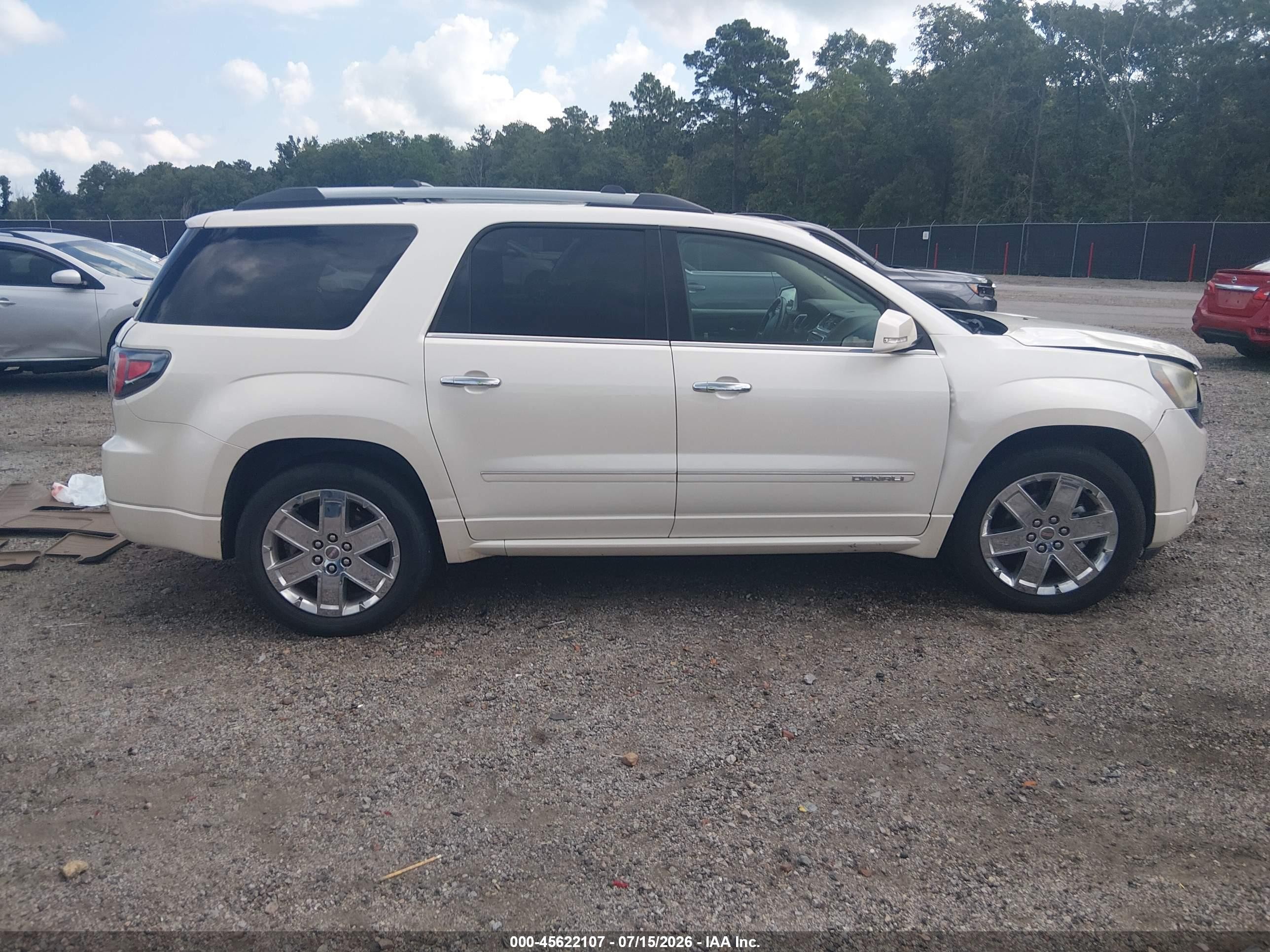 2014 Gmc Acadia Denali White vin: 1GKKVTKD8EJ187876