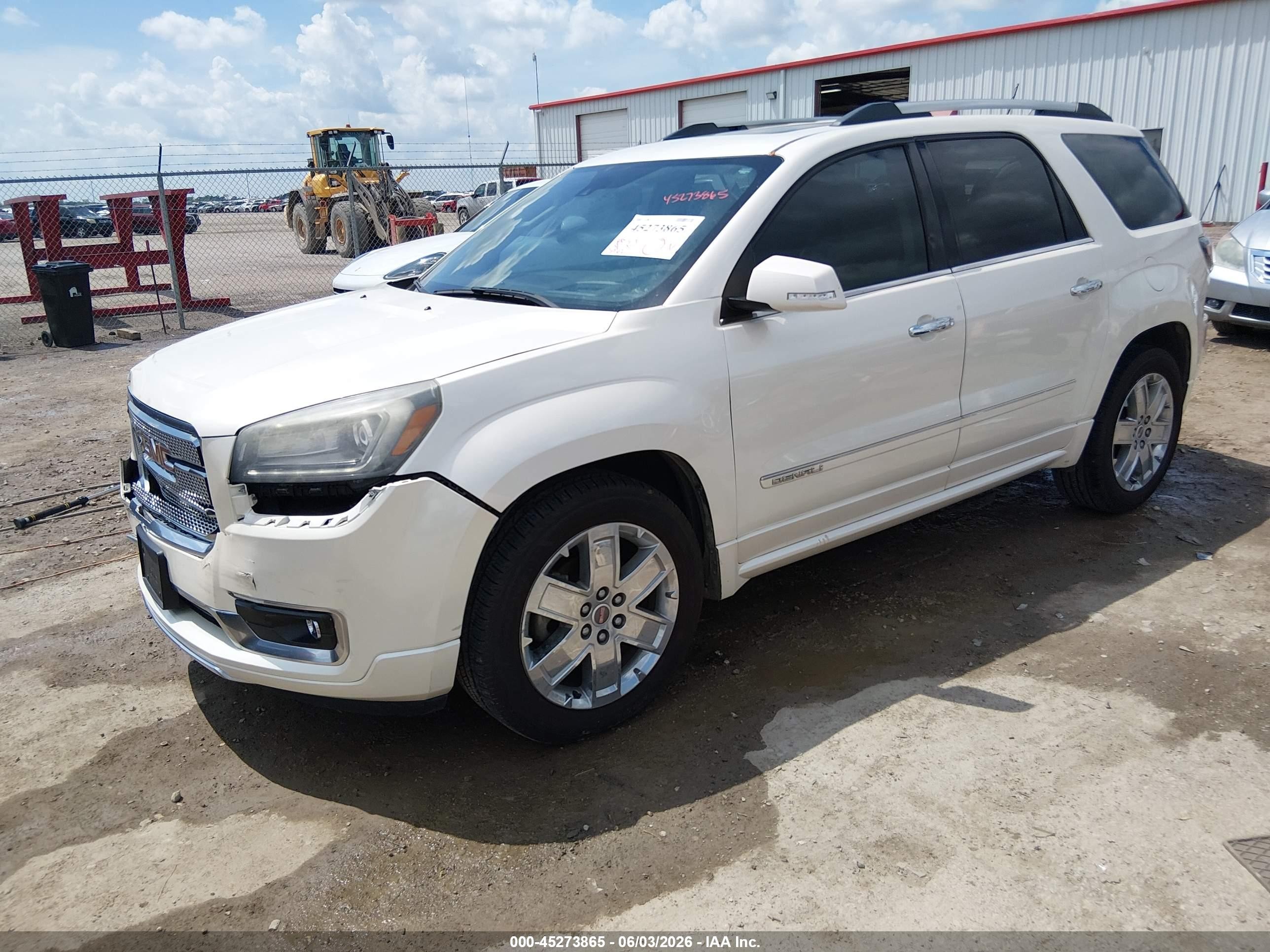 2015 Gmc Acadia Denali White vin: 1GKKVTKD8FJ134807