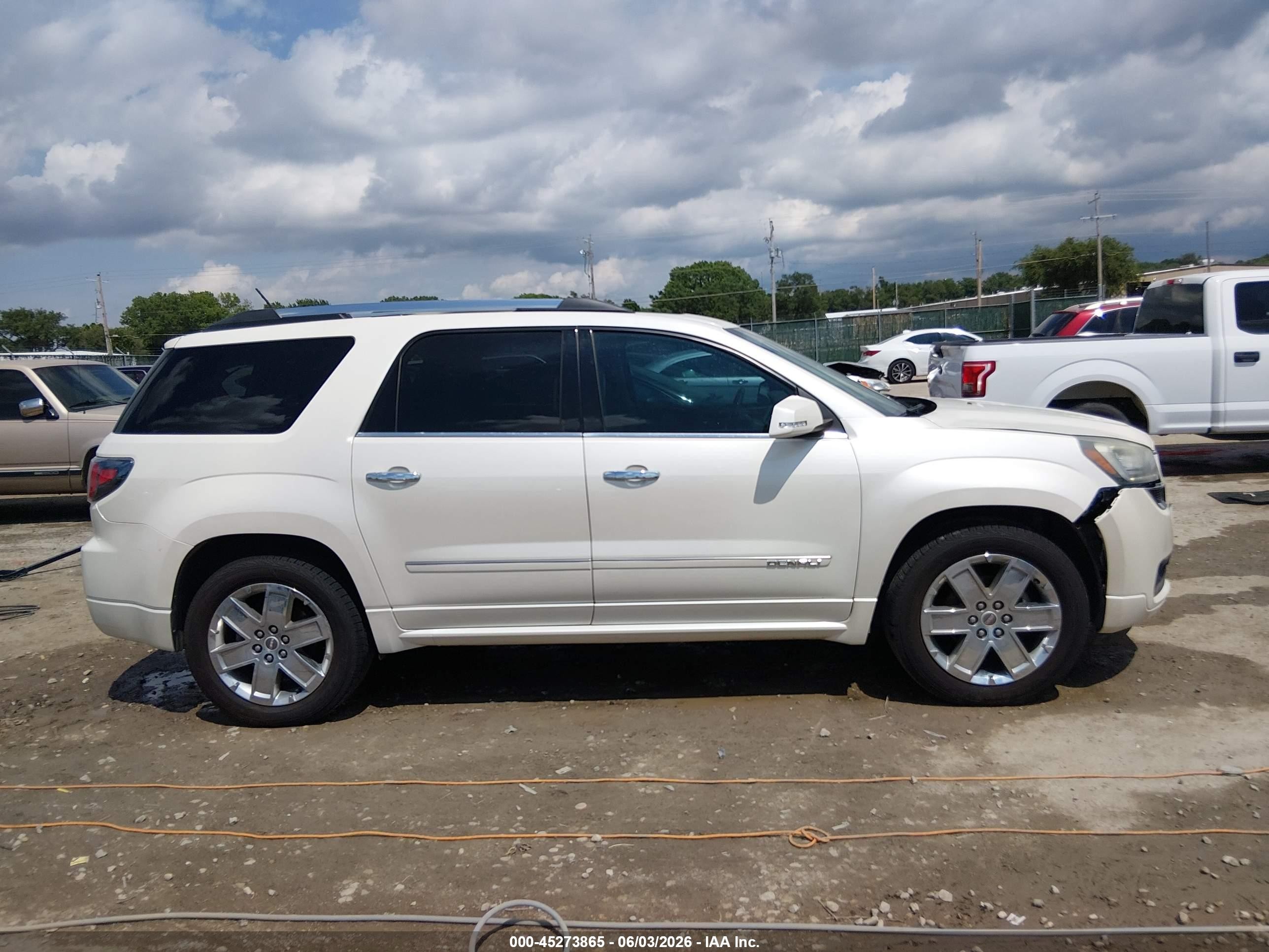 2015 Gmc Acadia Denali White vin: 1GKKVTKD8FJ134807