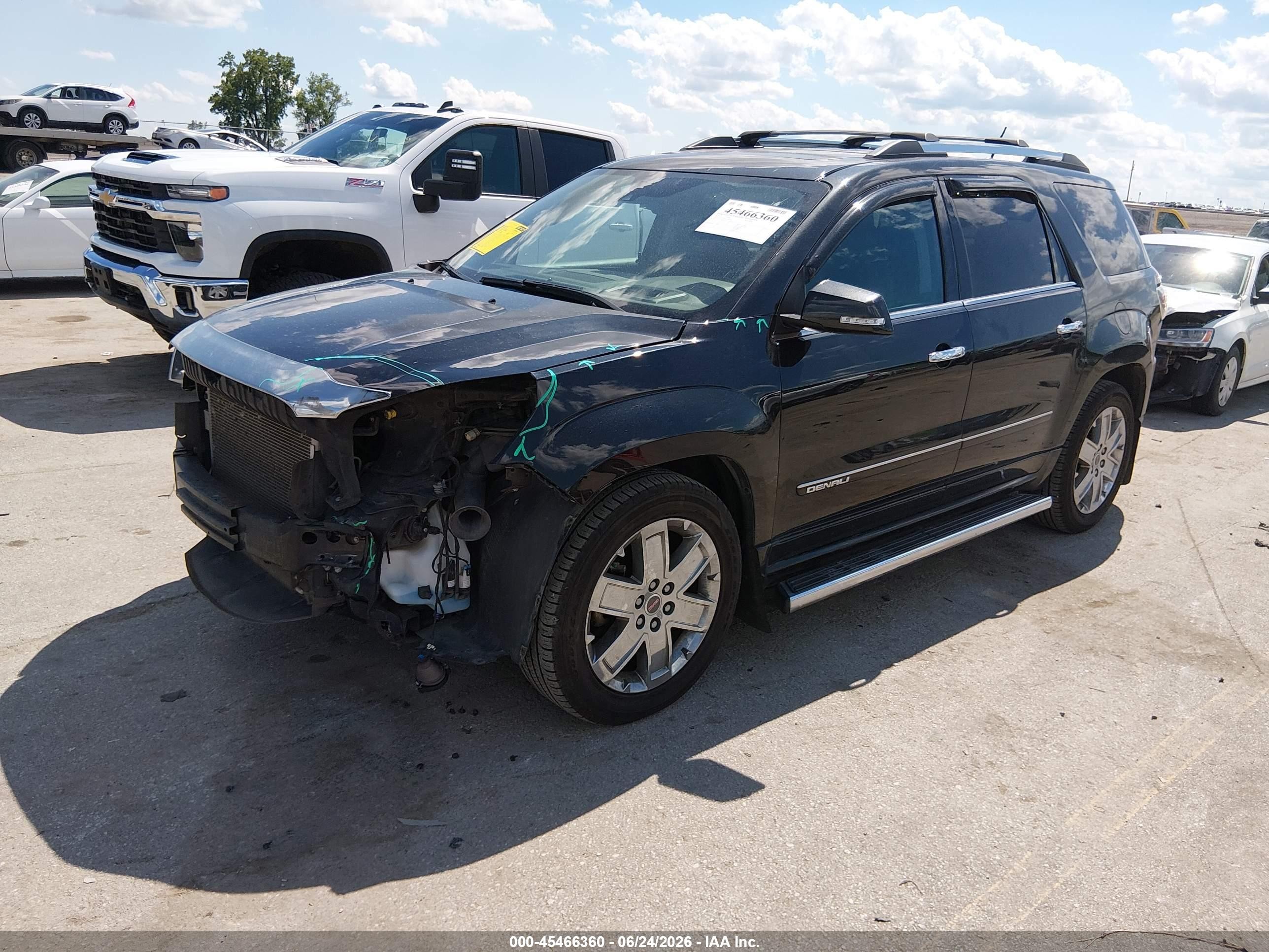 2015 Gmc Acadia Denali Black vin: 1GKKVTKD8FJ242148