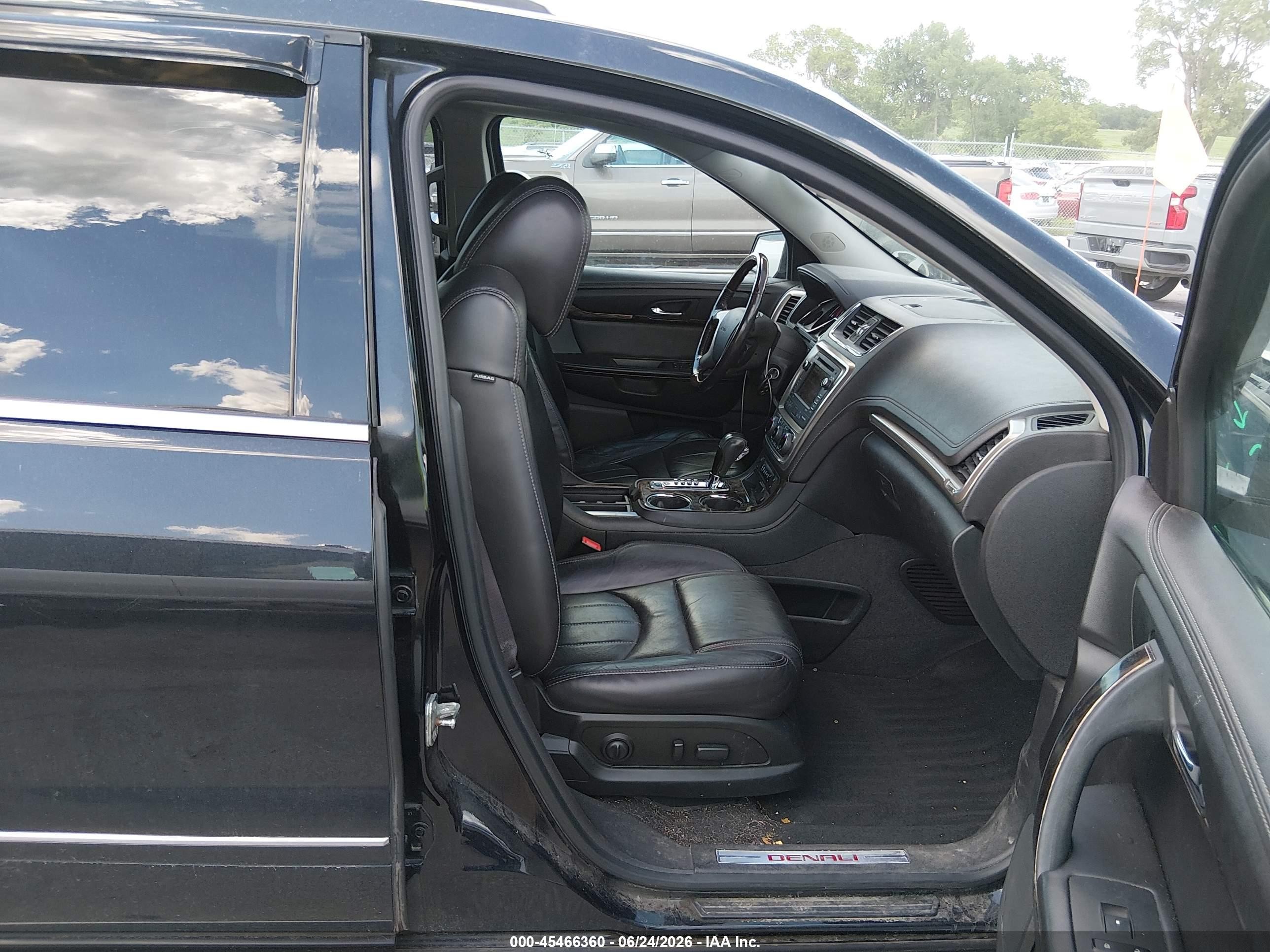 2015 Gmc Acadia Denali Black vin: 1GKKVTKD8FJ242148