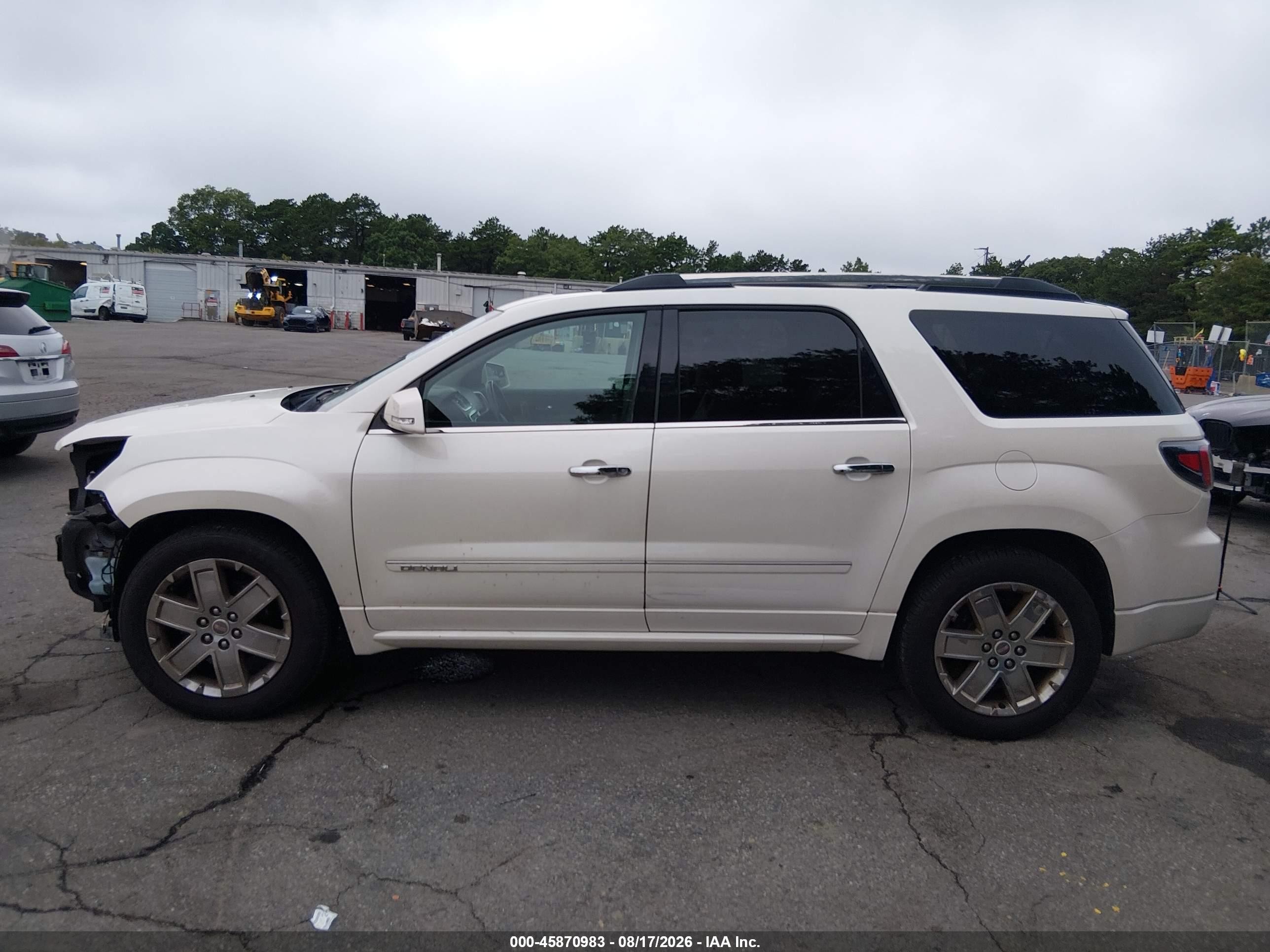 2015 Gmc Acadia Denali White vin: 1GKKVTKD8FJ257801