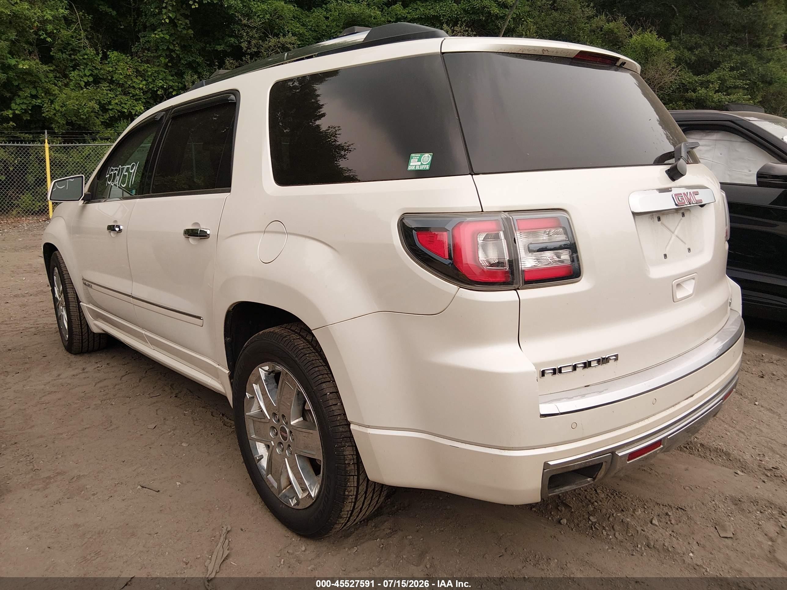2015 Gmc Acadia Denali Белый vin: 1GKKVTKD9FJ167783