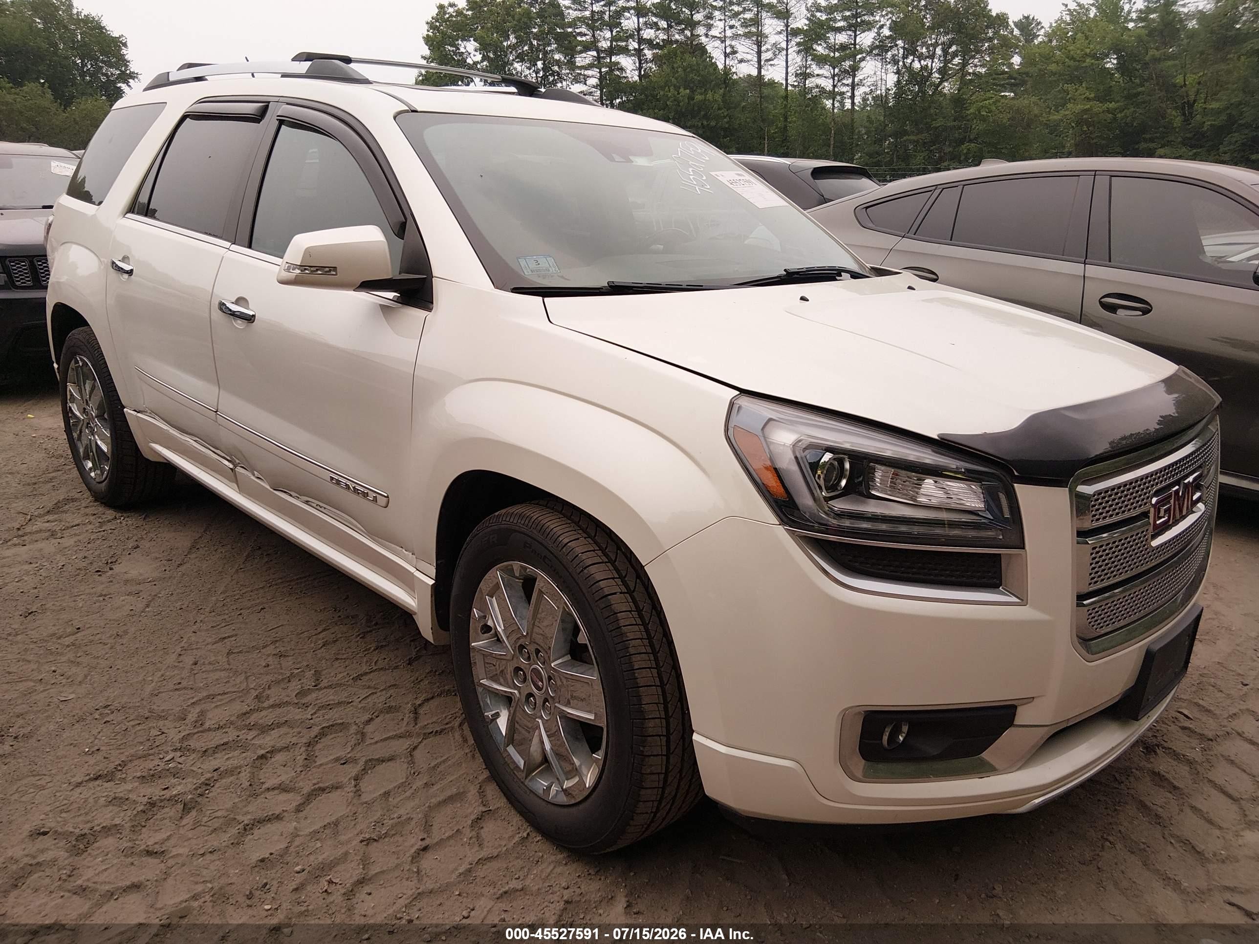 2015 Gmc Acadia Denali Белый vin: 1GKKVTKD9FJ167783