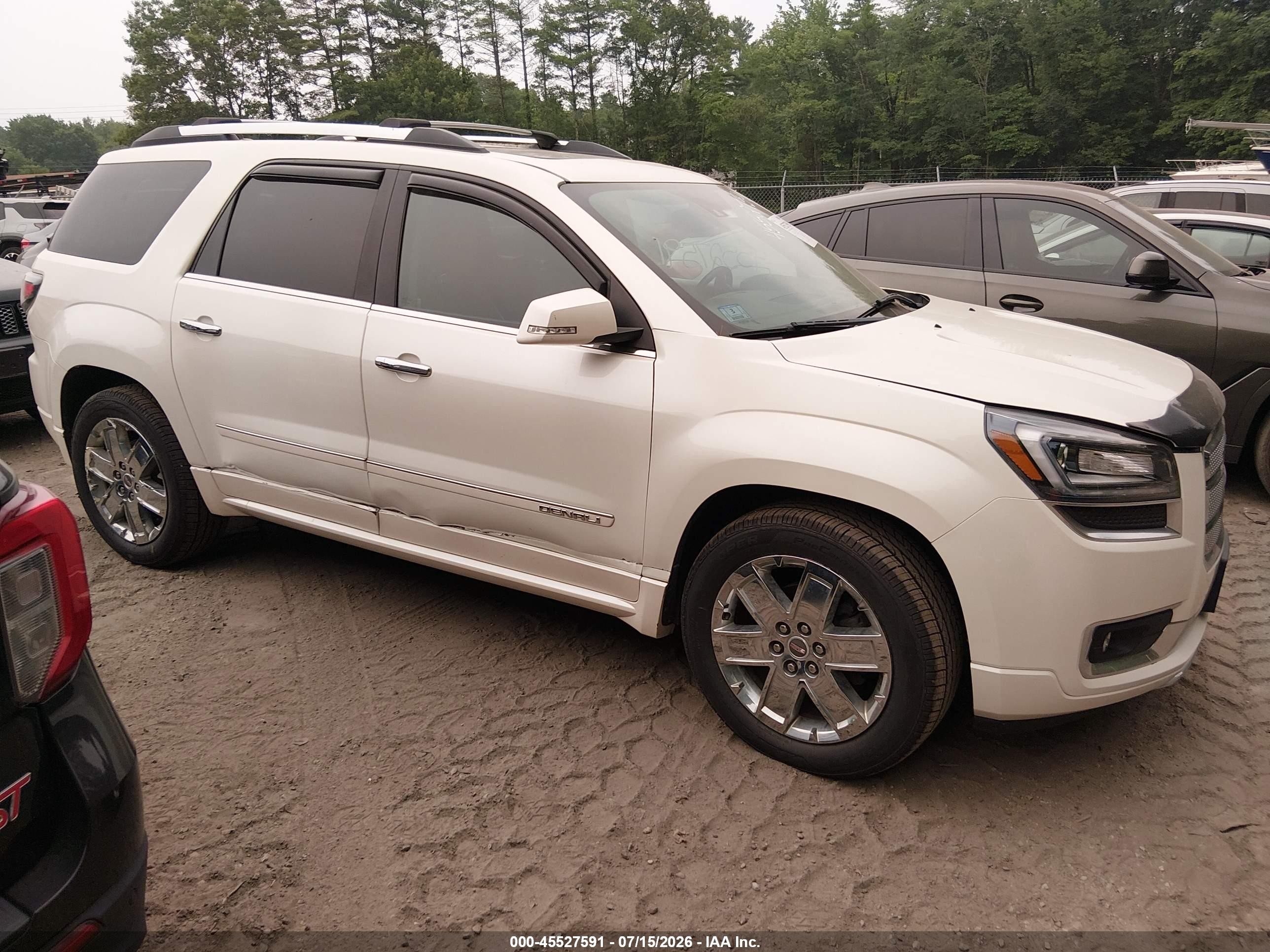2015 Gmc Acadia Denali Белый vin: 1GKKVTKD9FJ167783