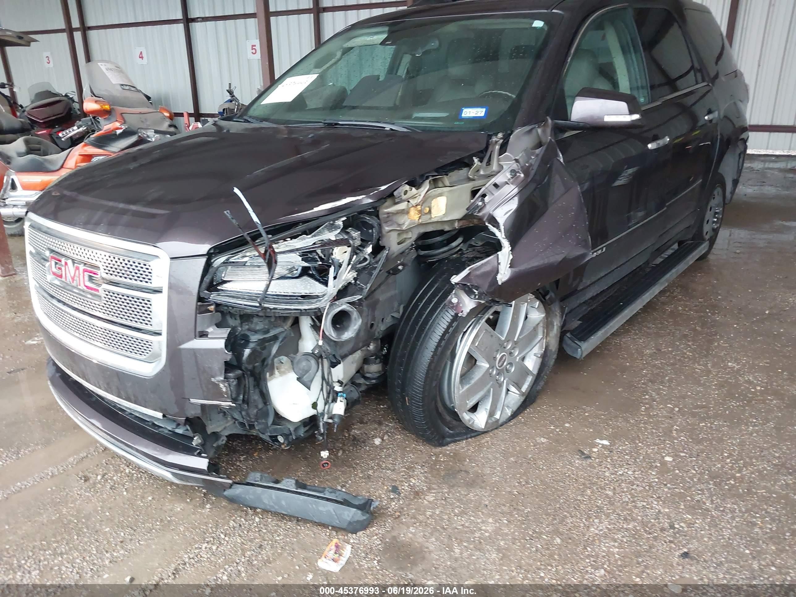 2015 Gmc Acadia Denali Purple vin: 1GKKVTKD9FJ381558