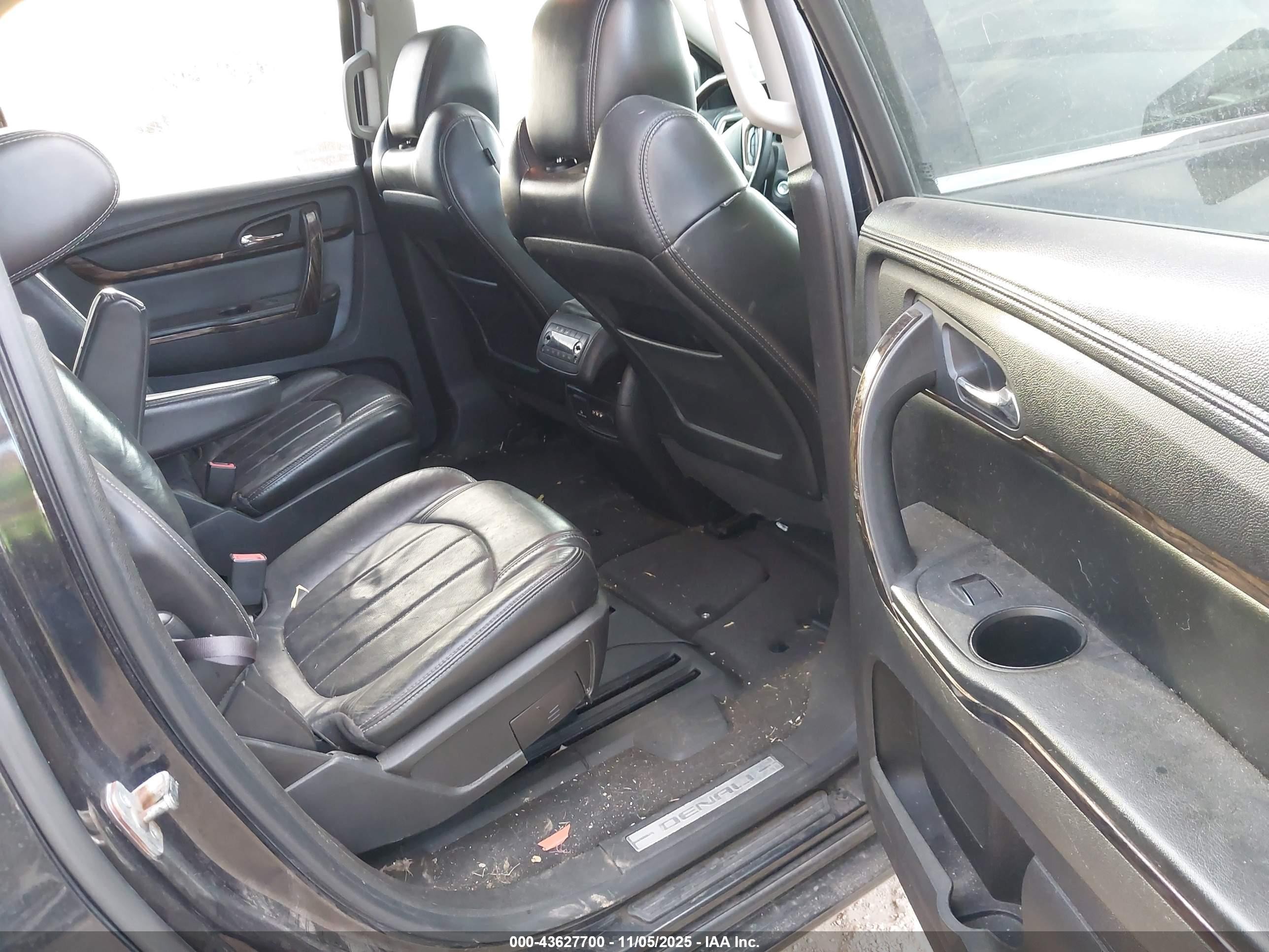 2013 Gmc Acadia Denali Black vin: 1GKKVTKDXDJ158538