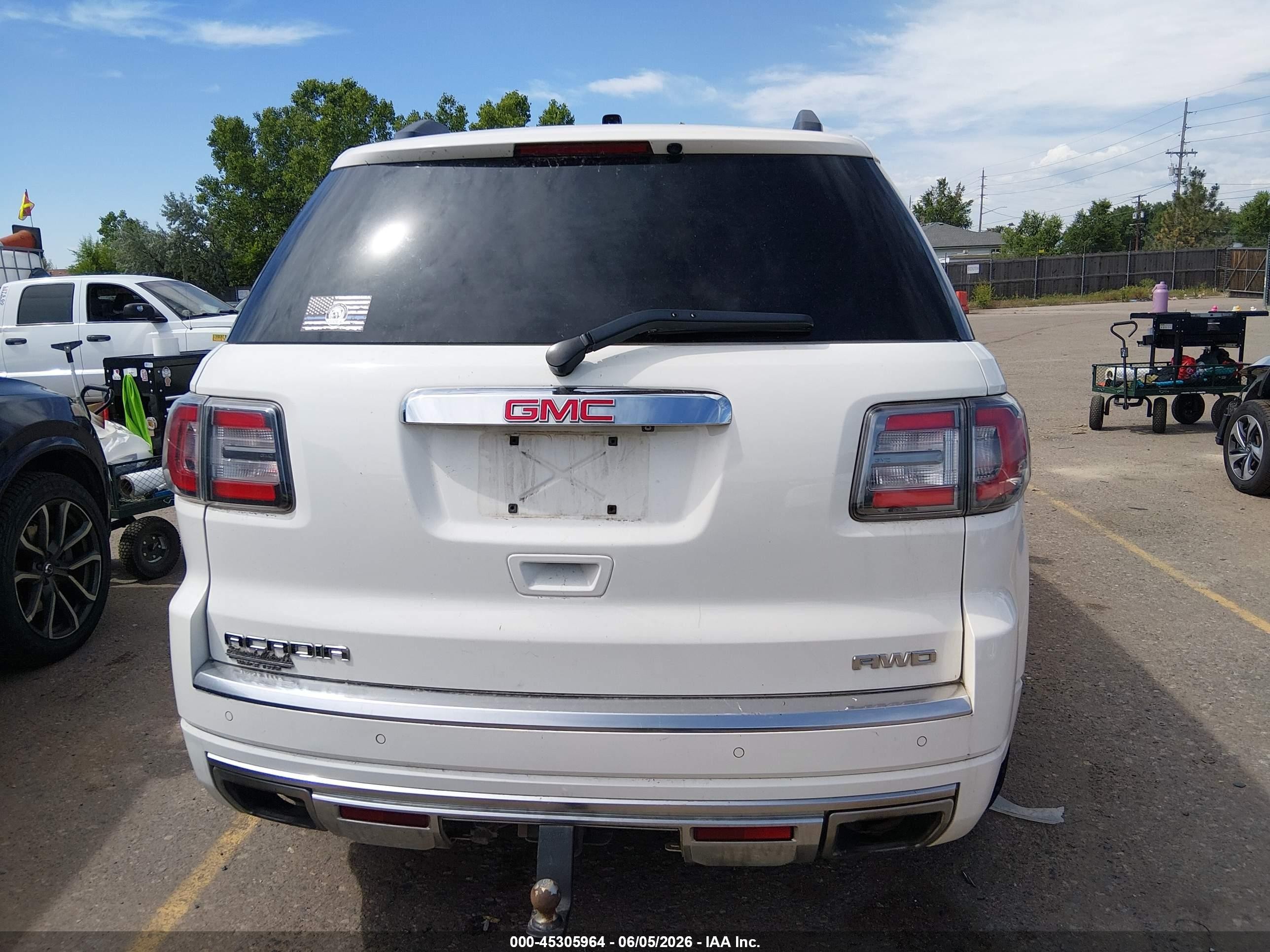 2013 Gmc Acadia Denali Белый vin: 1GKKVTKDXDJ165263