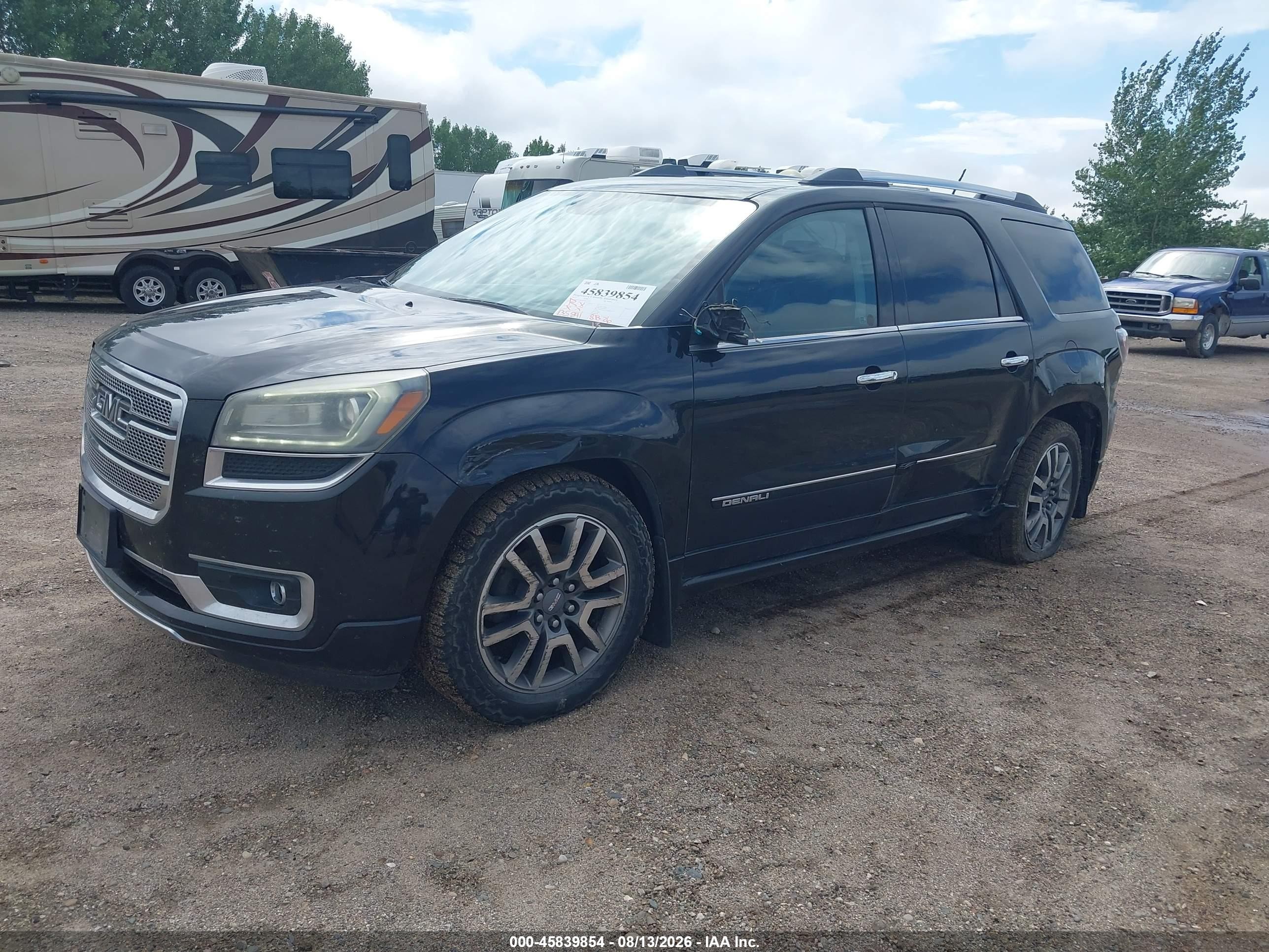 2013 Gmc Acadia Denali Black vin: 1GKKVTKDXDJ232377