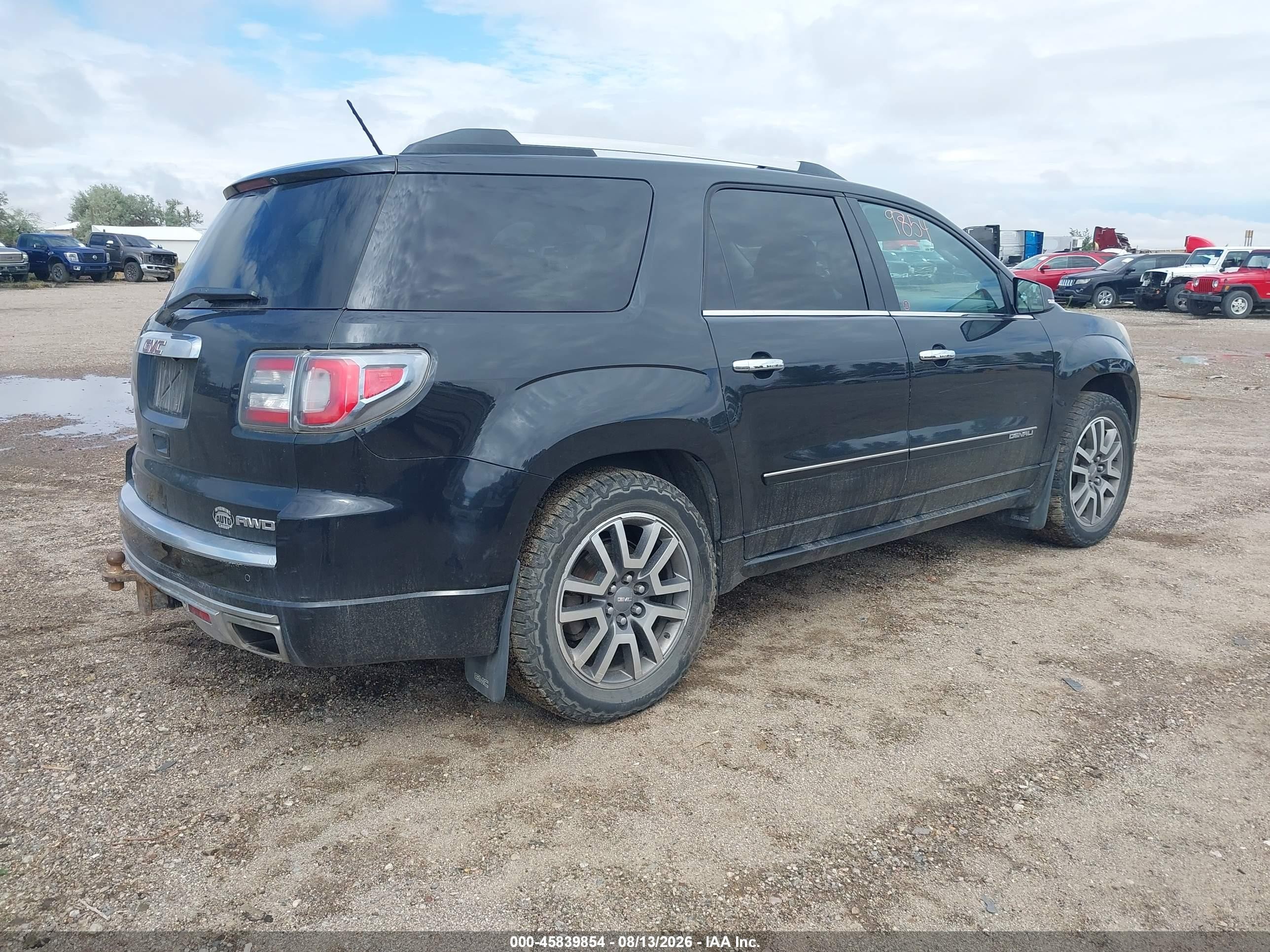 2013 Gmc Acadia Denali Black vin: 1GKKVTKDXDJ232377