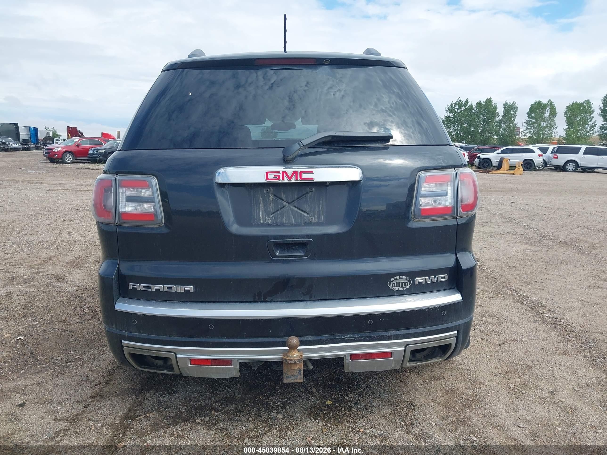 2013 Gmc Acadia Denali Black vin: 1GKKVTKDXDJ232377